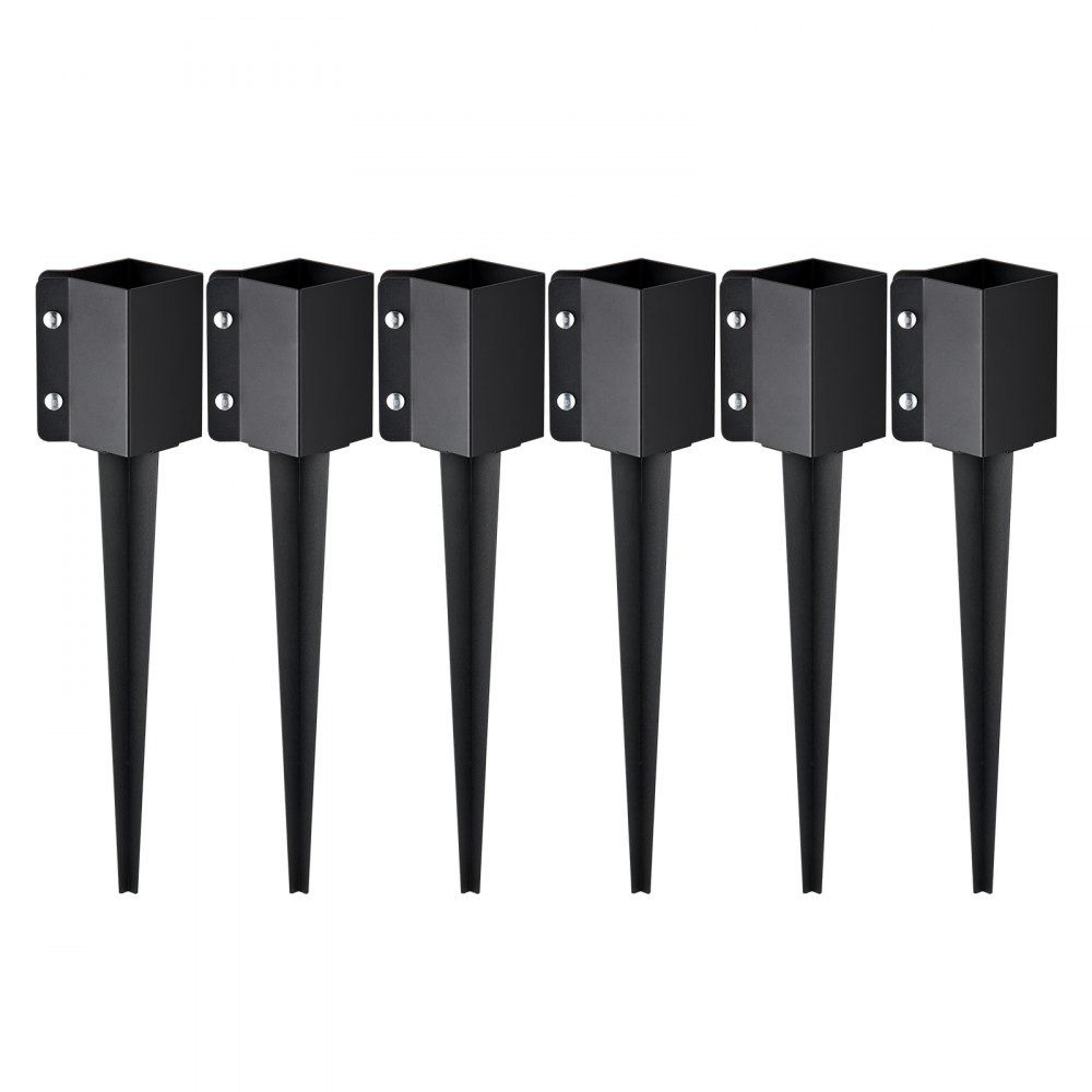 Heavy Duty Fence Post Anchor Ground Spikes For 35 Inch Wood Posts 6 Pack 0
