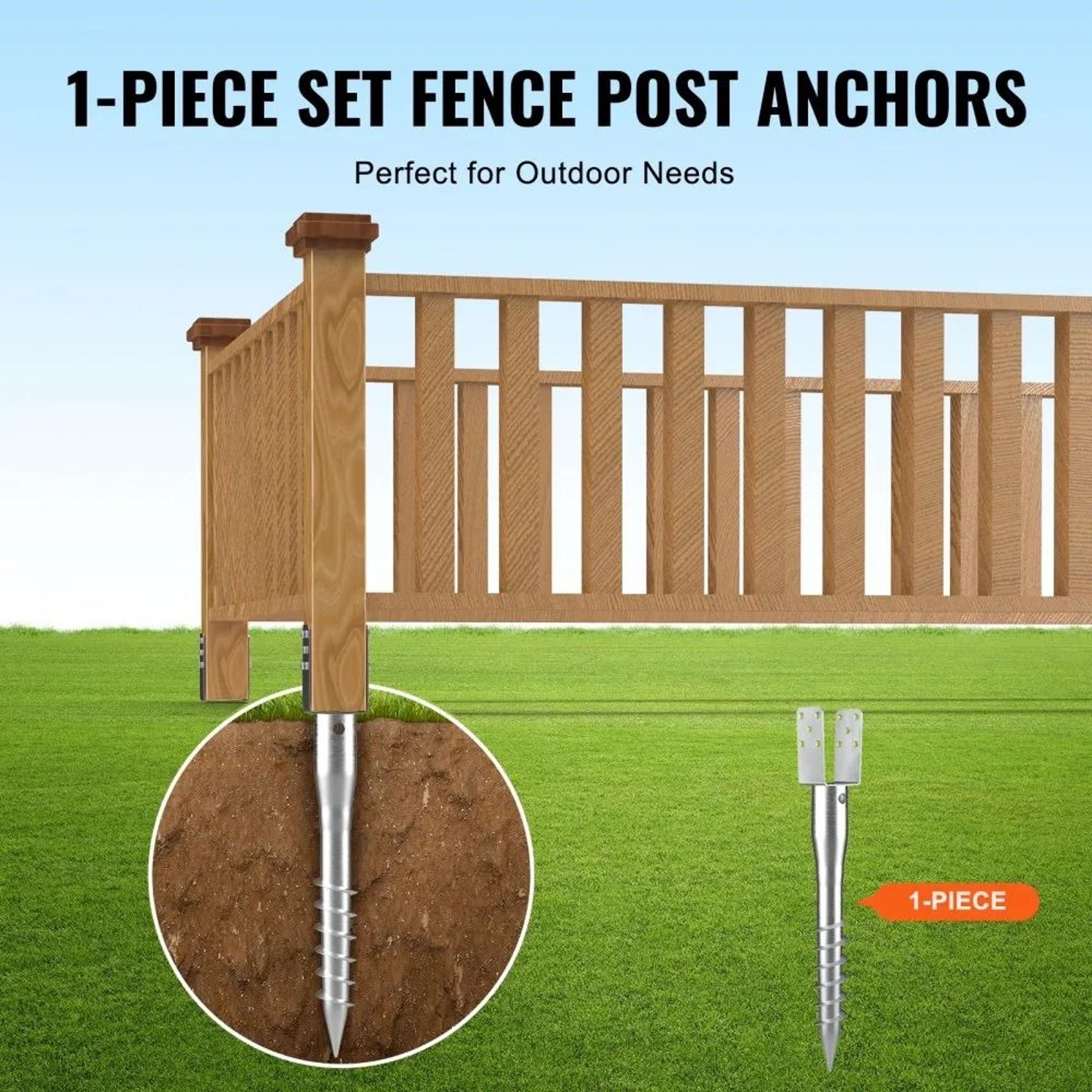 Heavy Duty No Dig Ground Anchor Screw In Fence Post Anchor For 35 Inch Timber 2