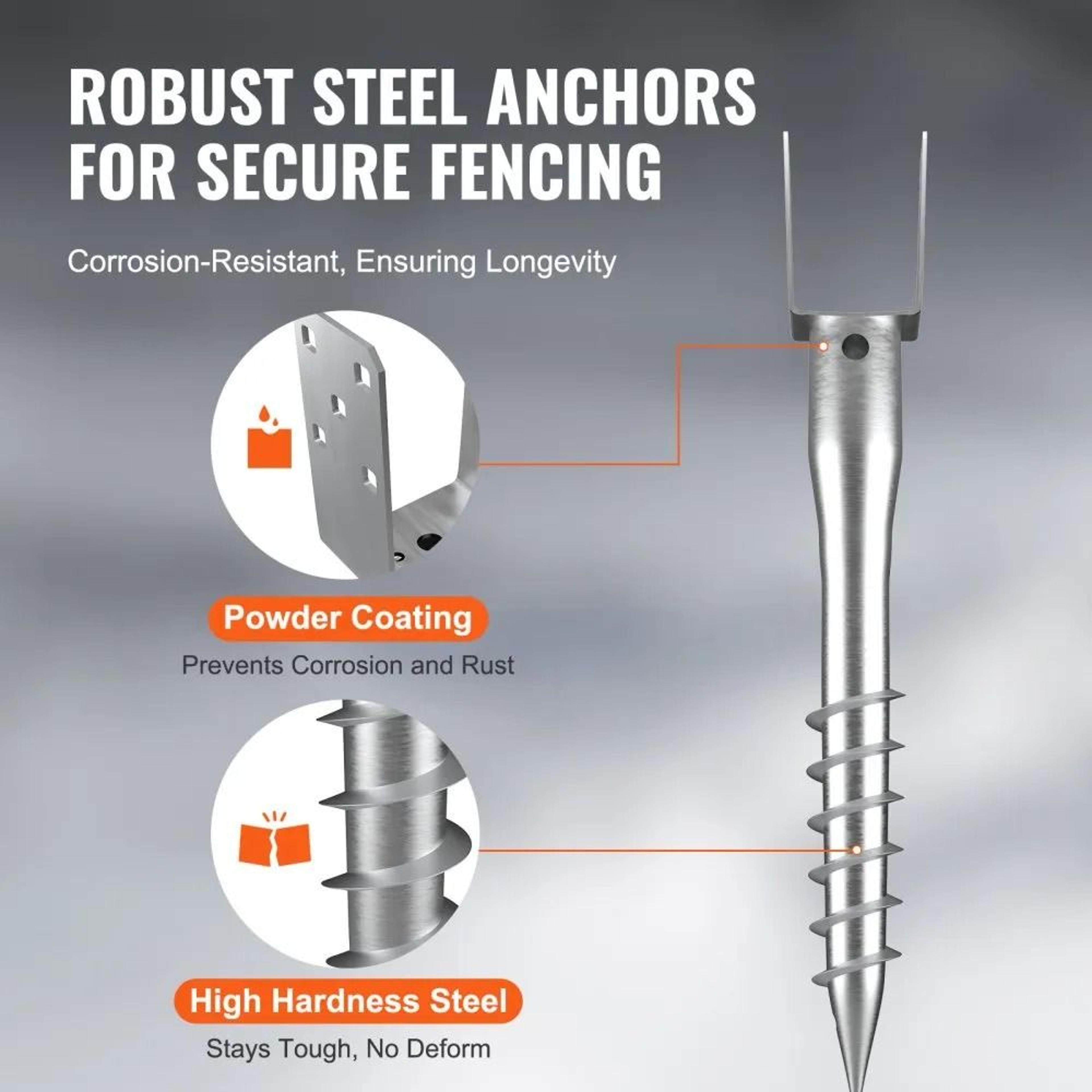 Heavy Duty No Dig Ground Anchor Screw In Fence Post Anchor For 35 Inch Timber 4