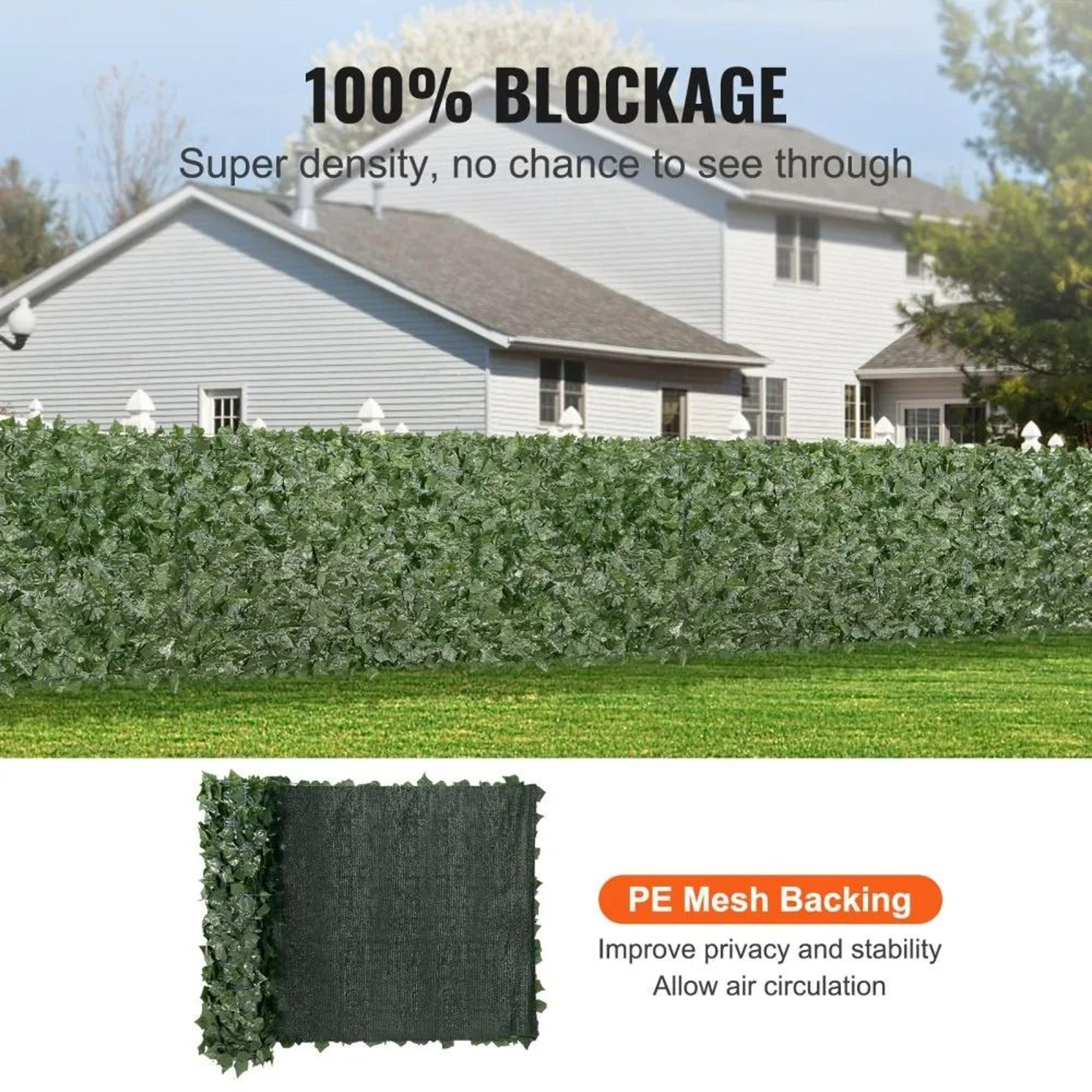 Artificial Ivy Privacy Fence Outdoor Green Wall Privacy Screen 6