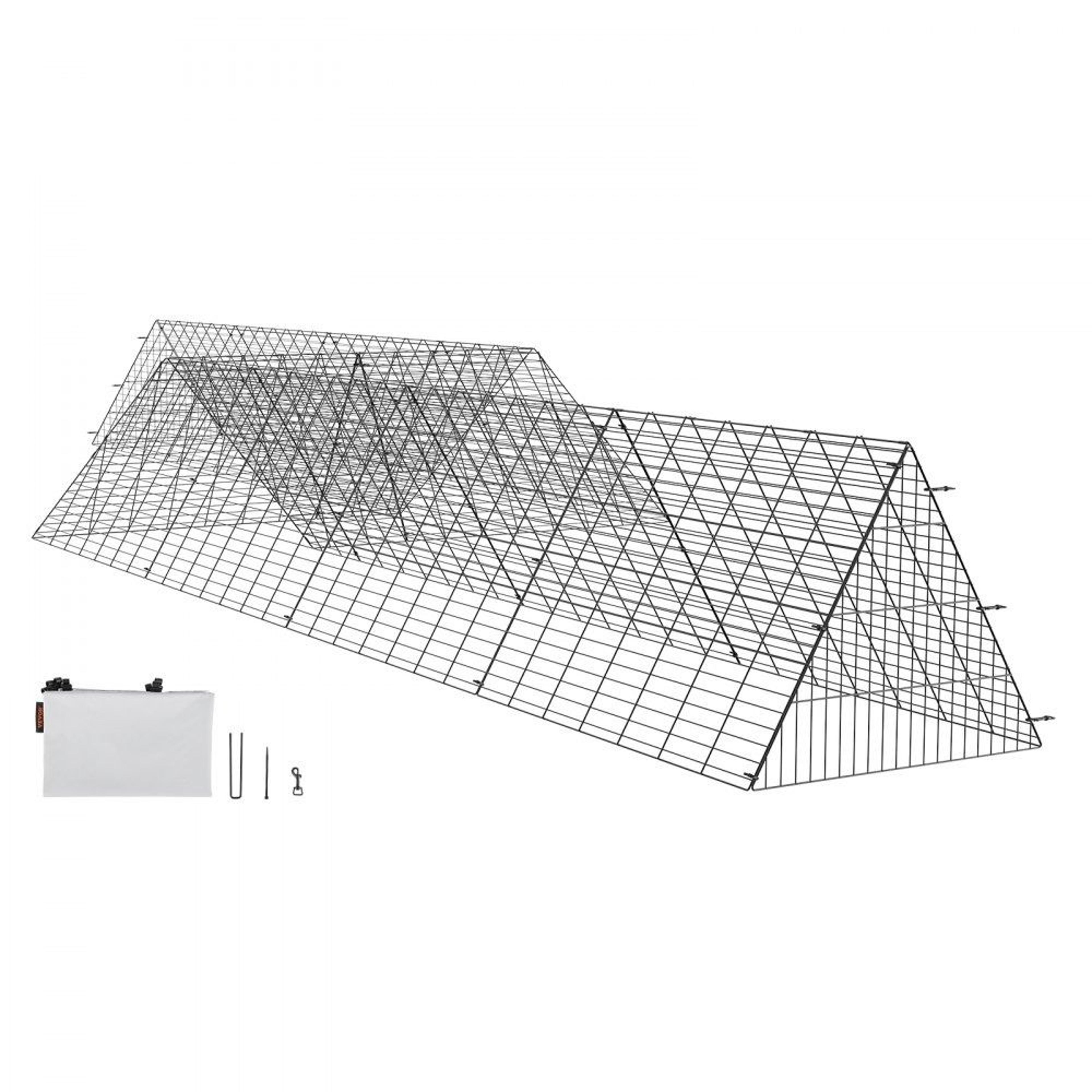 portable chicken tunnel run with waterproof cover and corner frames