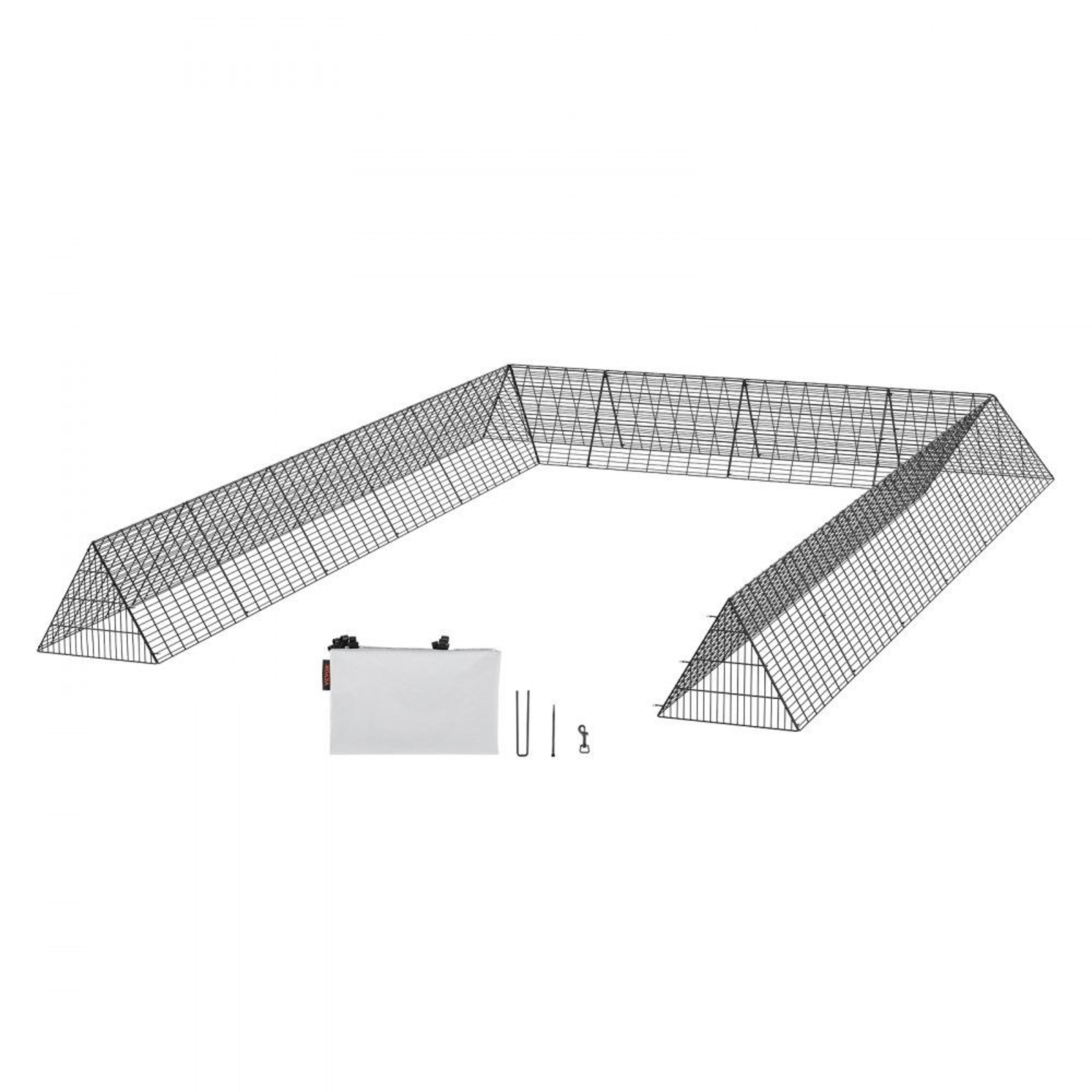 portable chicken tunnel run with cover for yard poultry and small animals