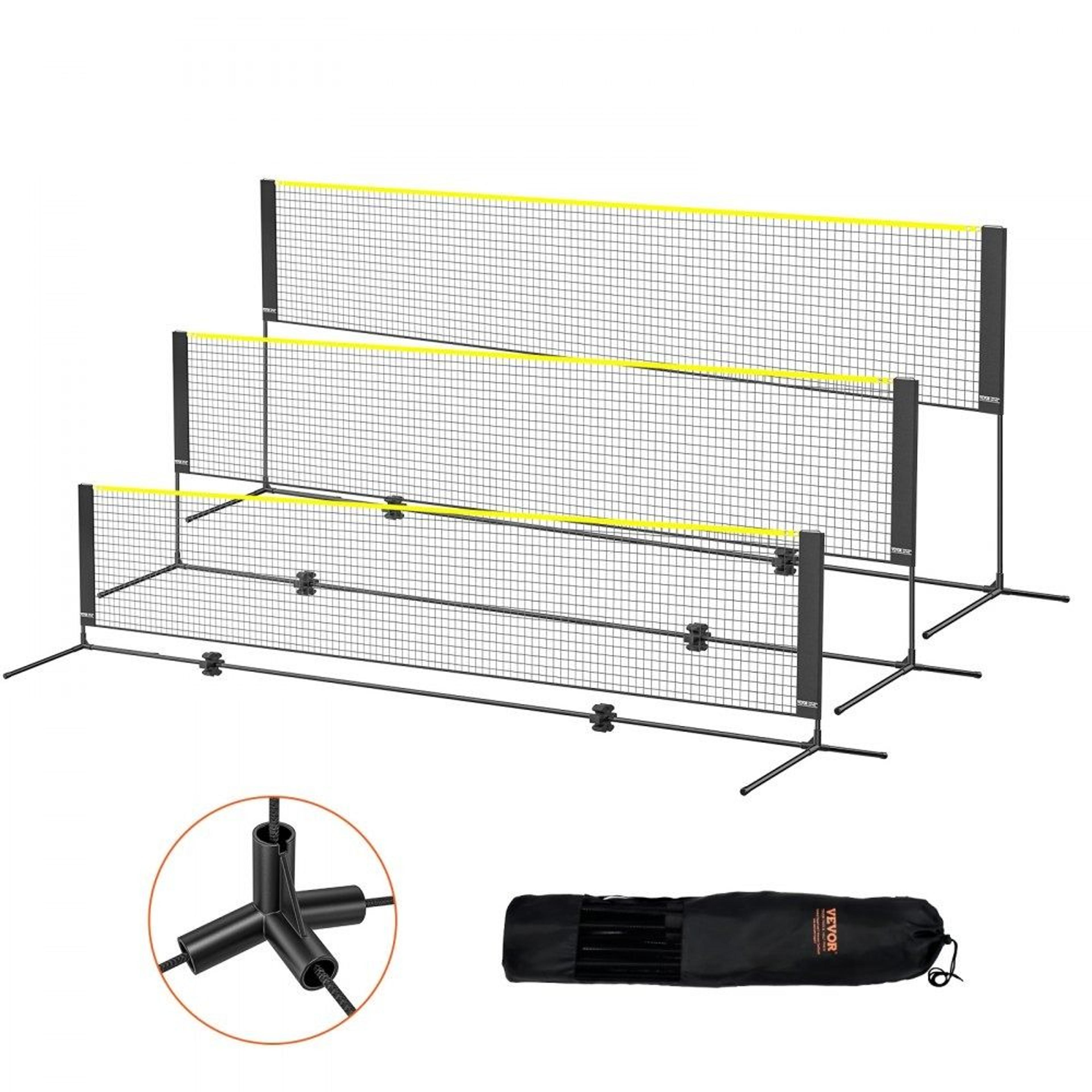 portable badminton net adjustable sports net for pickleball tennis and volleyball