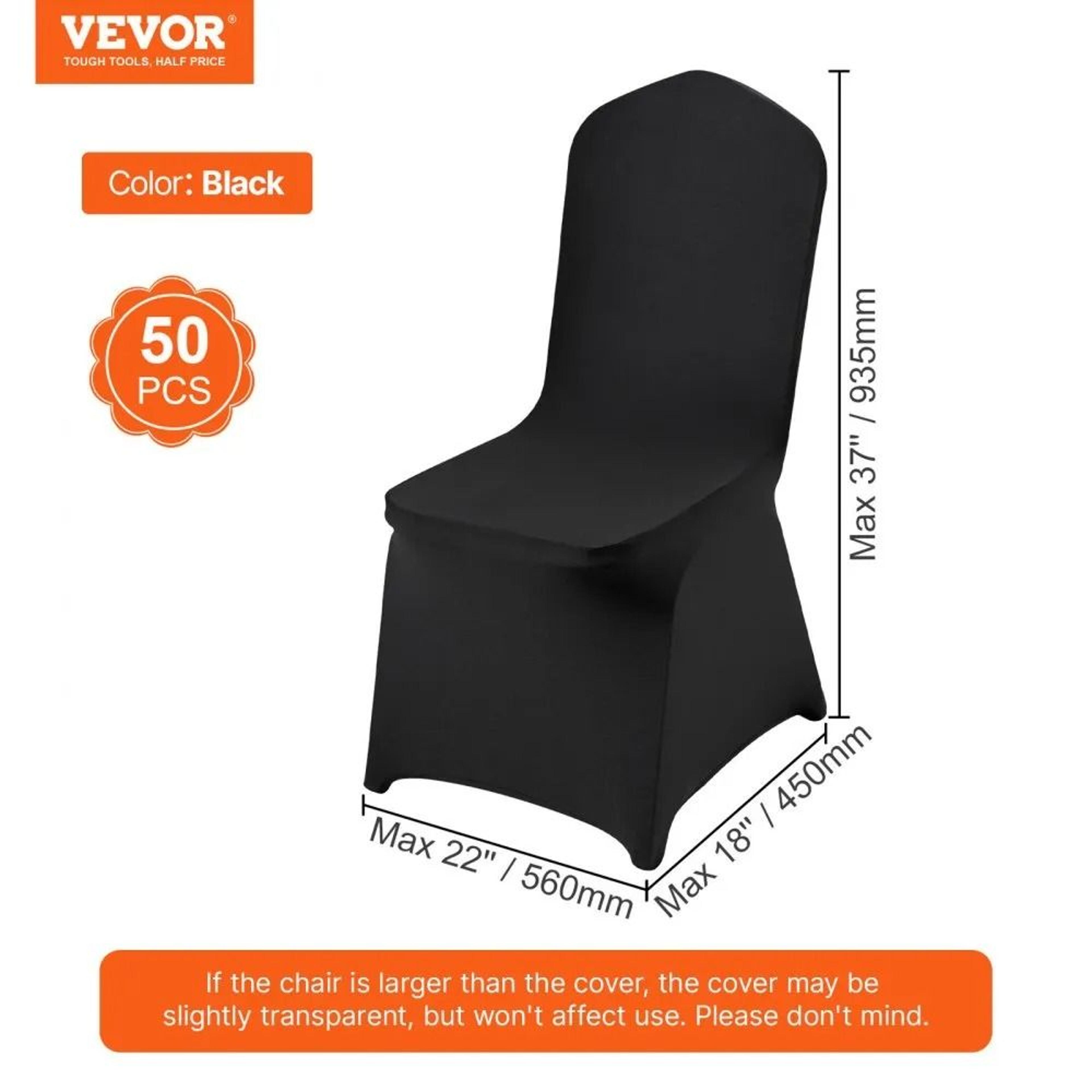 Stretch Spandex Chair Covers For Weddings Banquets And Events 50 Pack Black 5