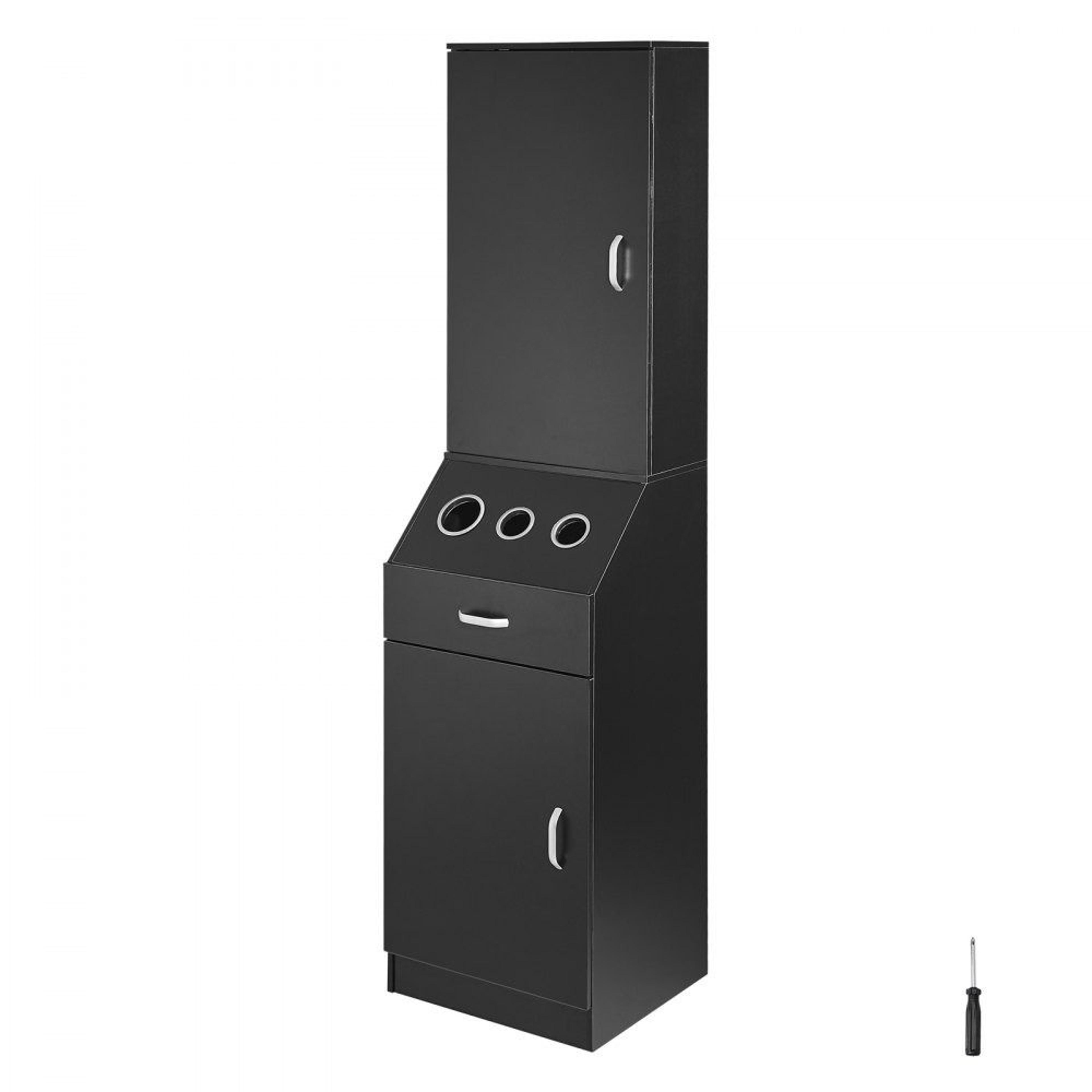 professional salon station barber storage cabinet with hair dryer holders