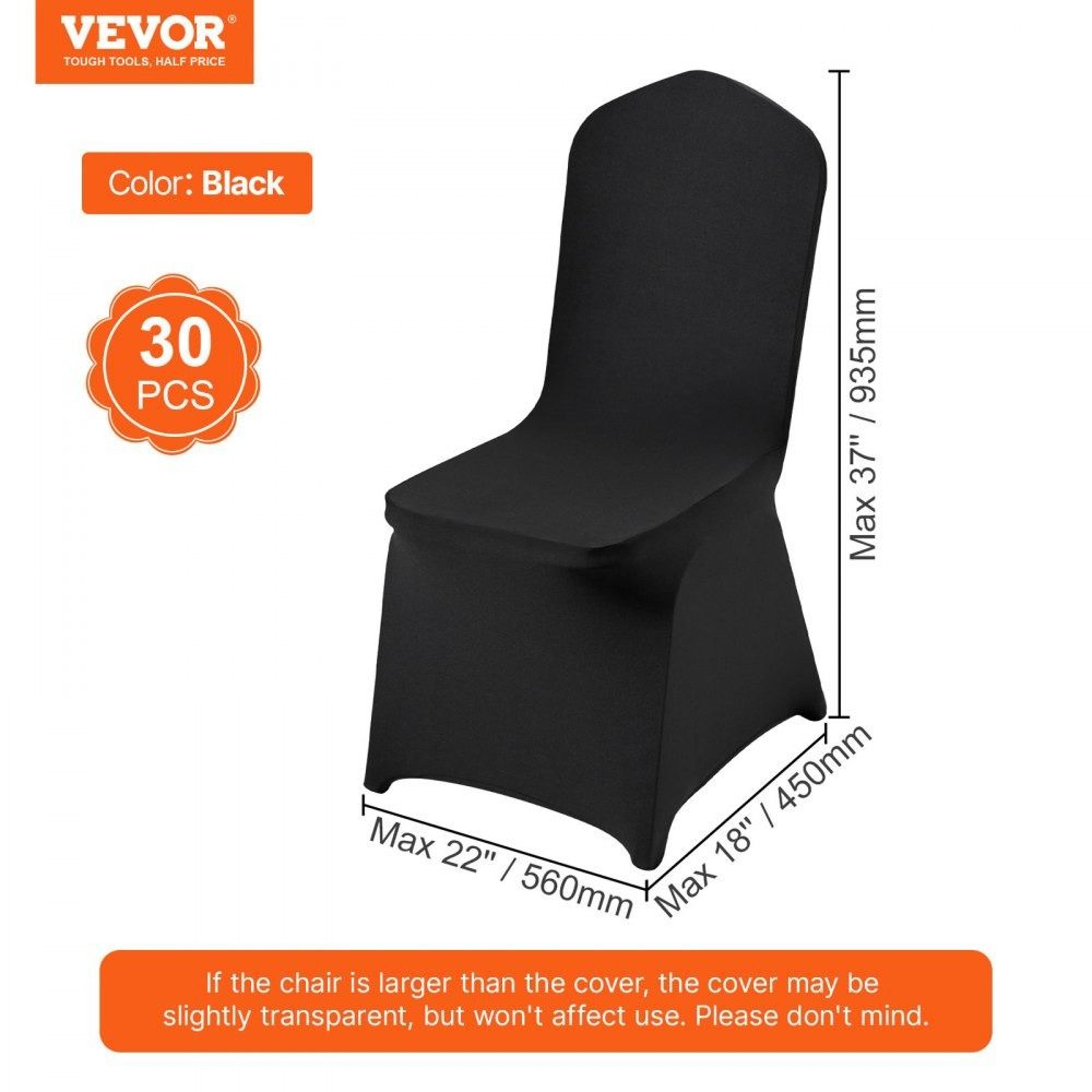 Stretch Spandex Folding Chair Covers Black Washable Wedding Banquet Slipcovers 30 Pack 7