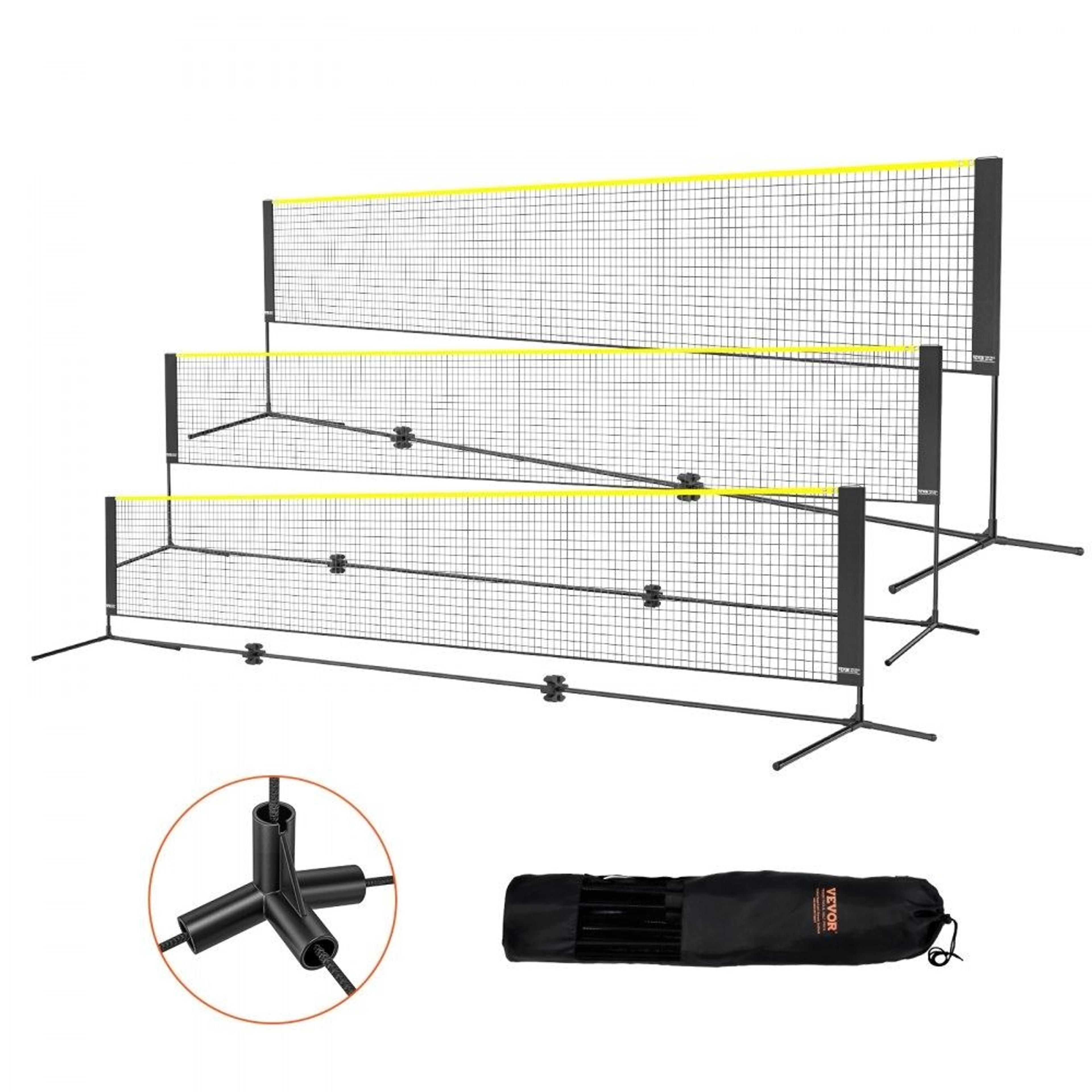 portable adjustable multi sport badminton net set for tennis pickleball and volleyball