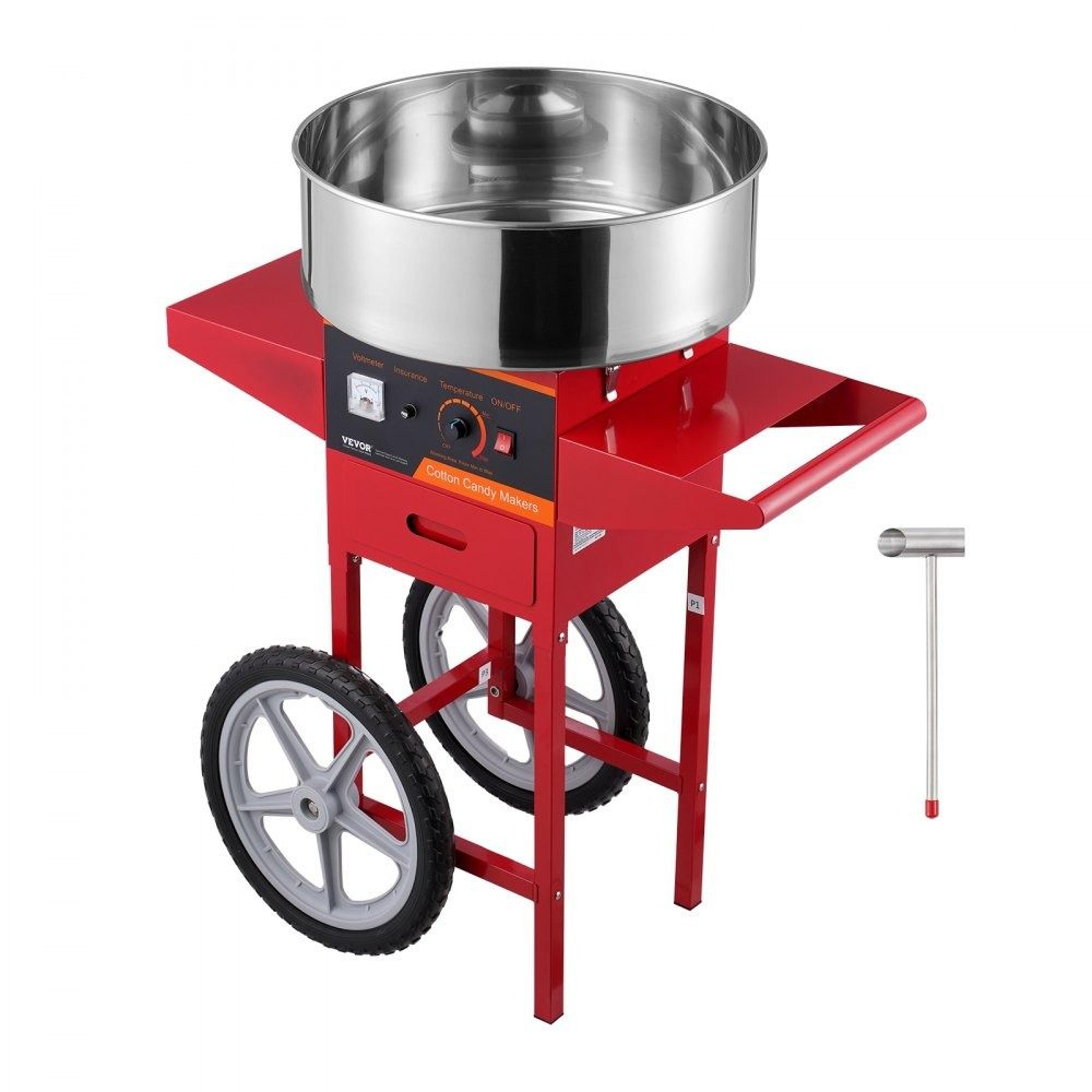 commercial cotton candy machine with cart electric candy floss maker for parties