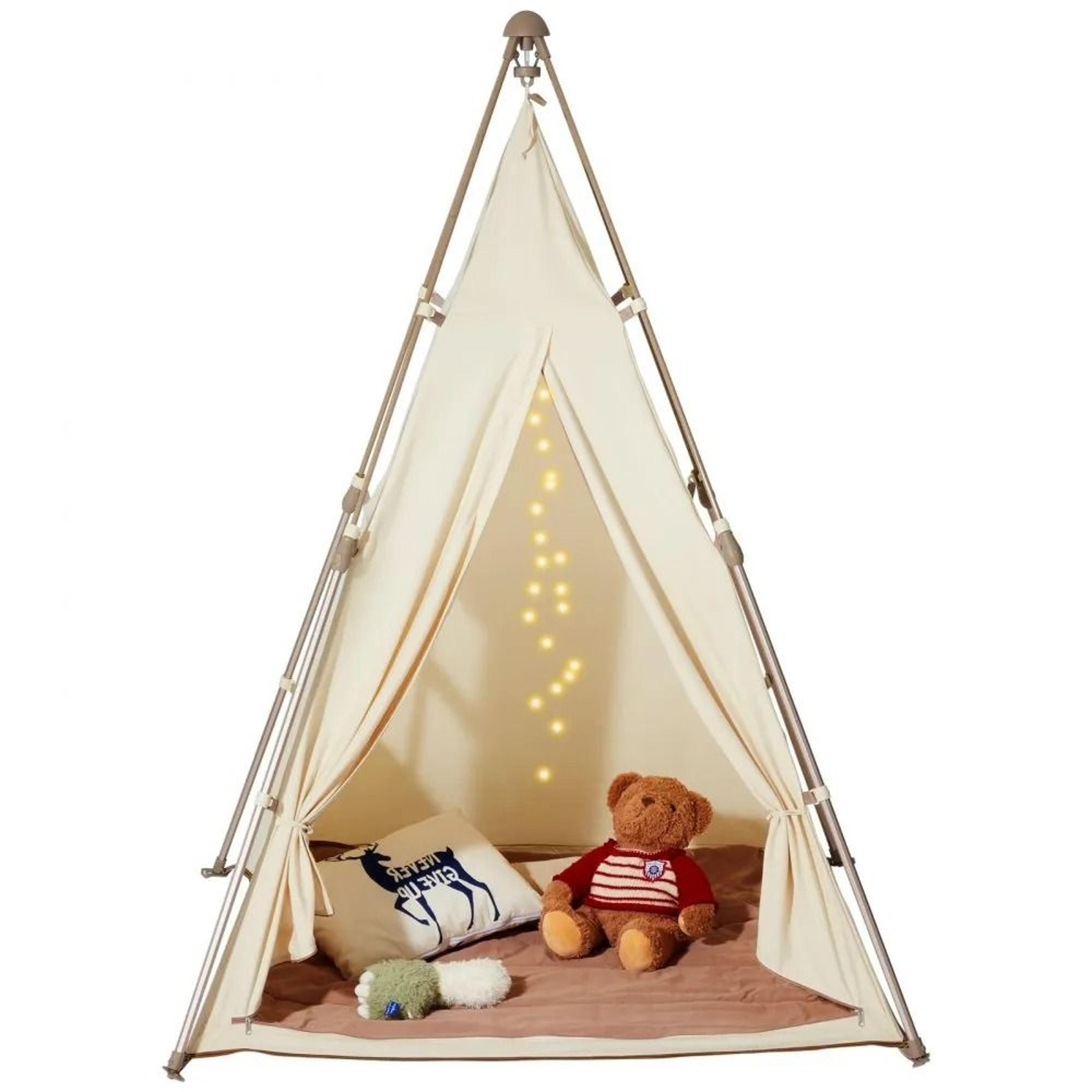 kids play tent teepee toddler tent with mat for indoor outdoor play