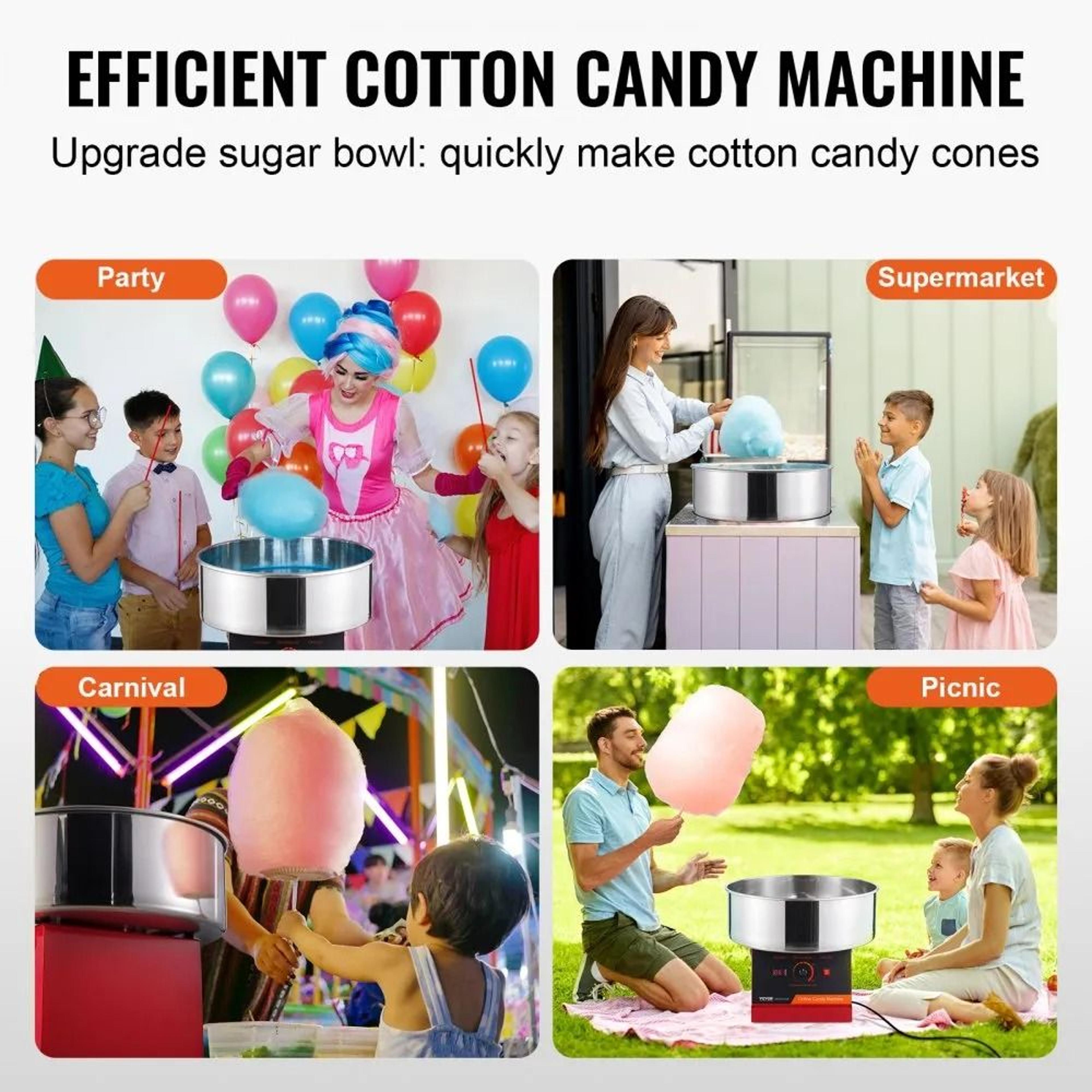 Electric Cotton Candy Machine 1000W Candy Floss Maker 4