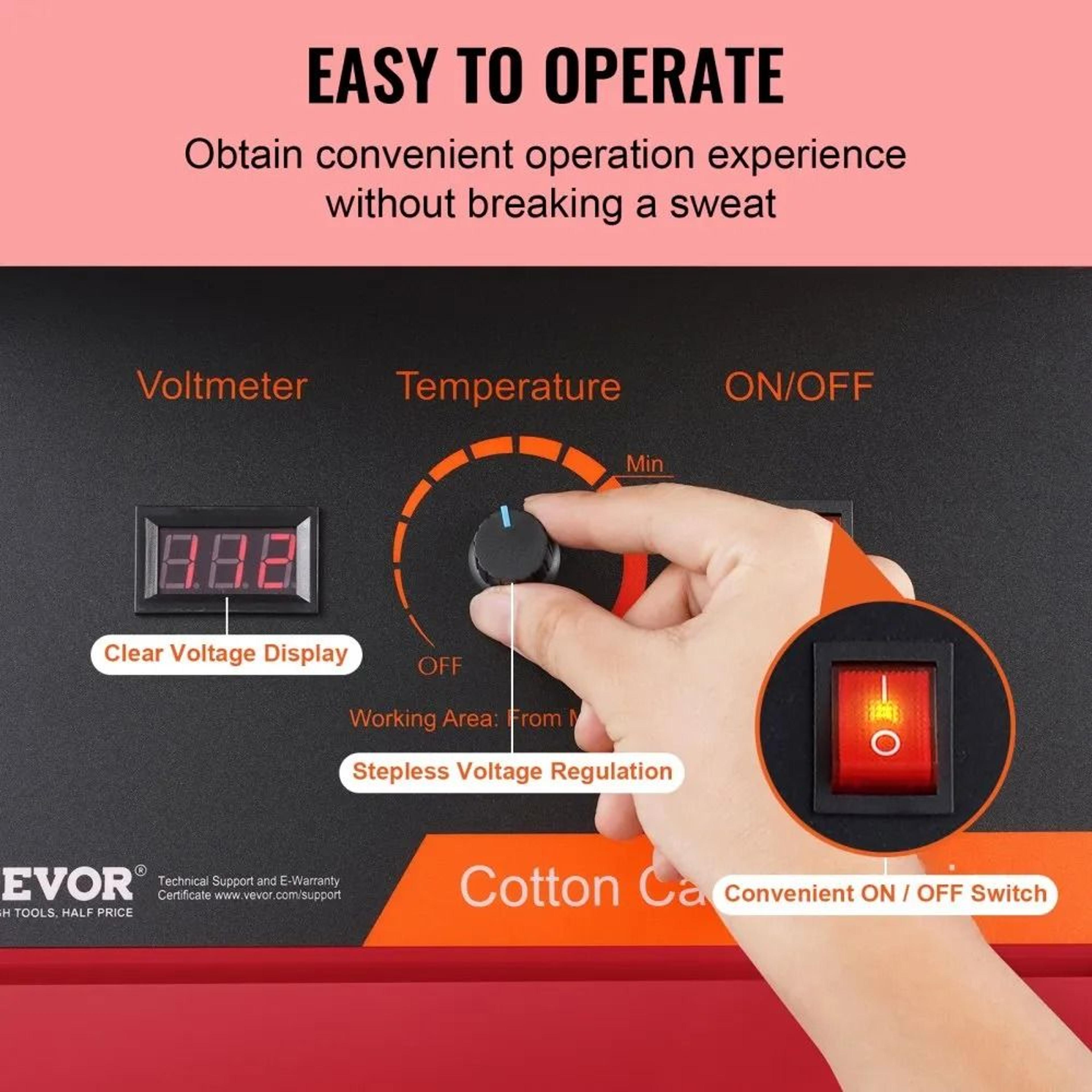 Electric Cotton Candy Machine 1000W Candy Floss Maker 2
