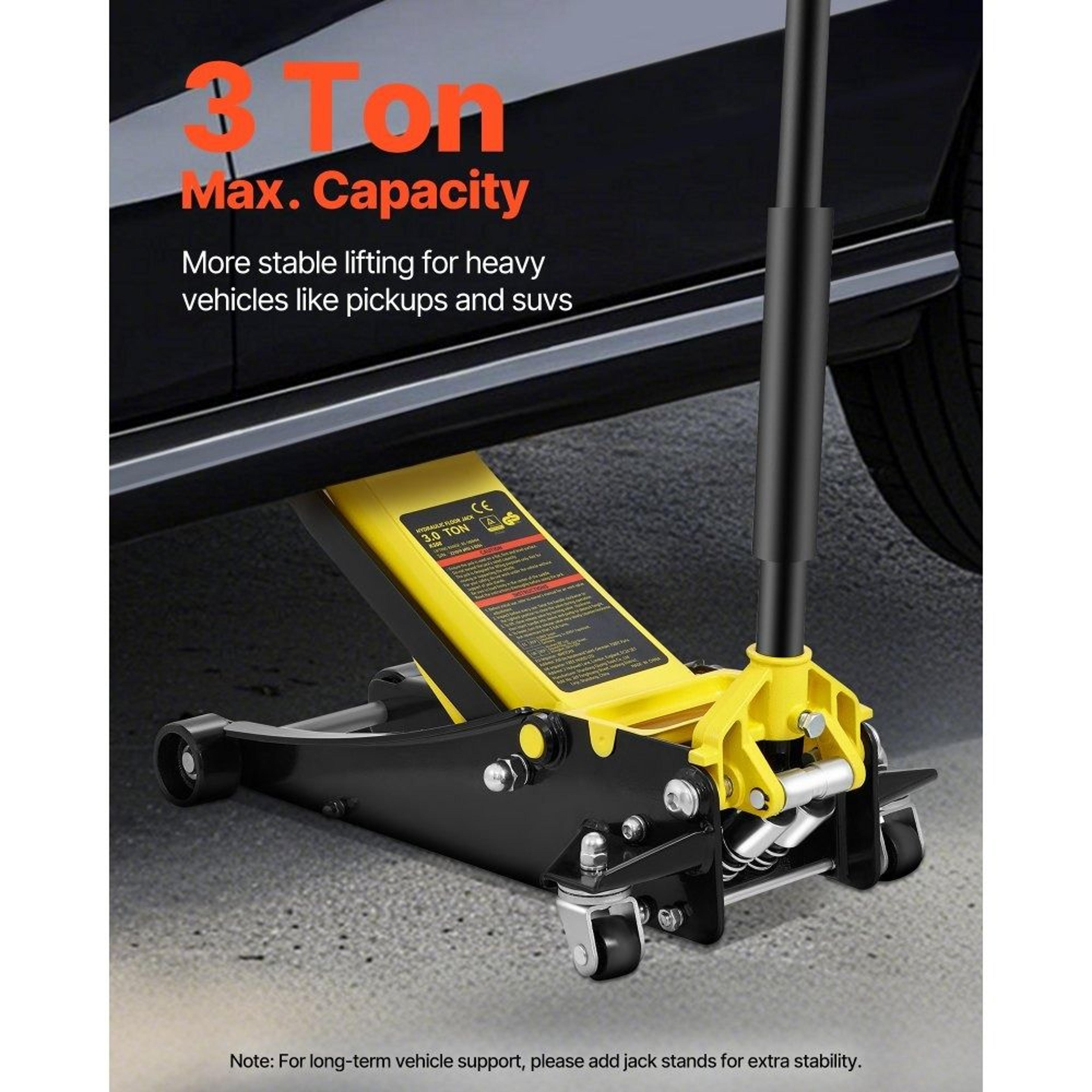 3 Ton Floor Jack Low Profile Floor Jack Heavy Duty Dual Pump Quick Lift Hydraulic Jack 4