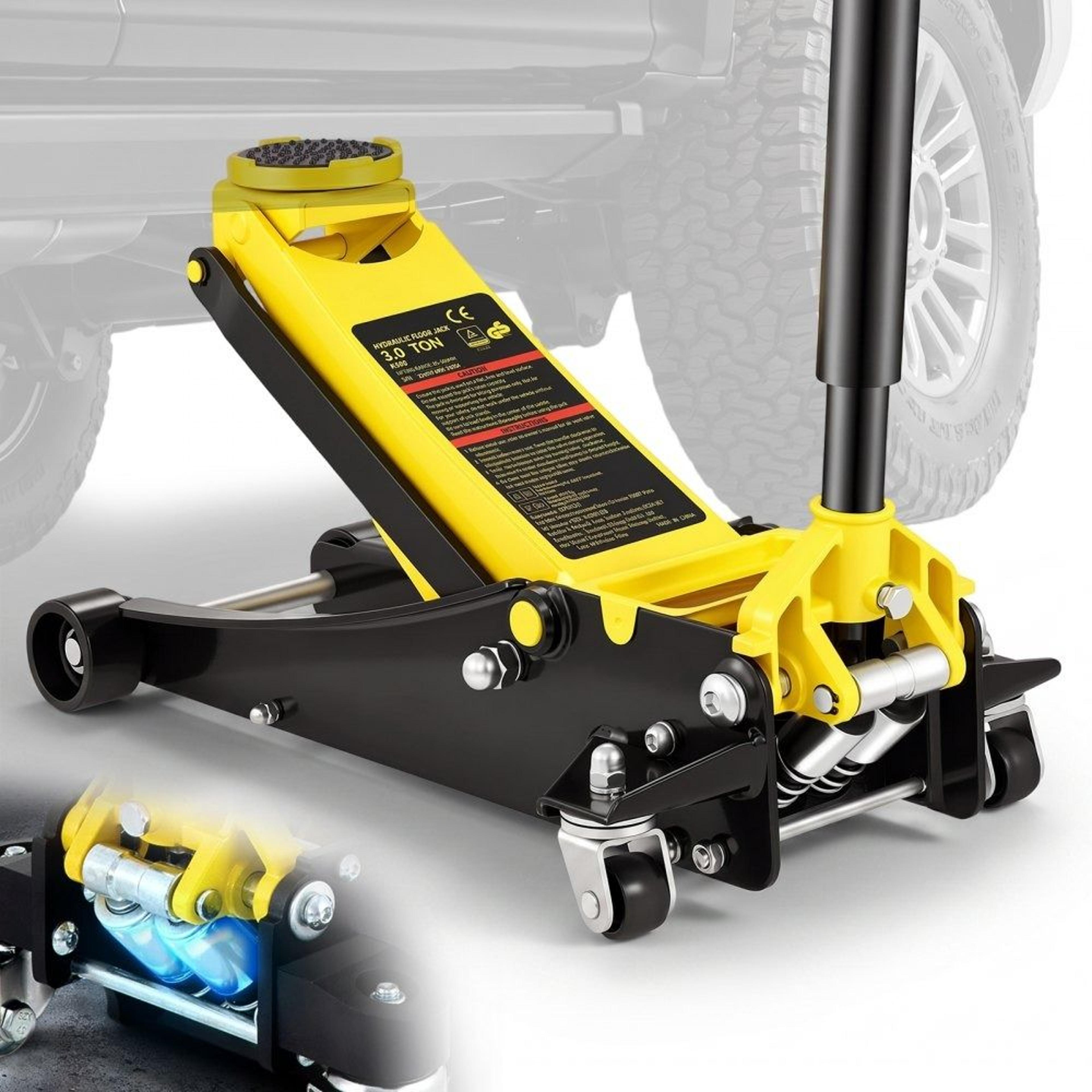 3 Ton Floor Jack Low Profile Floor Jack Heavy Duty Dual Pump Quick Lift Hydraulic Jack 3