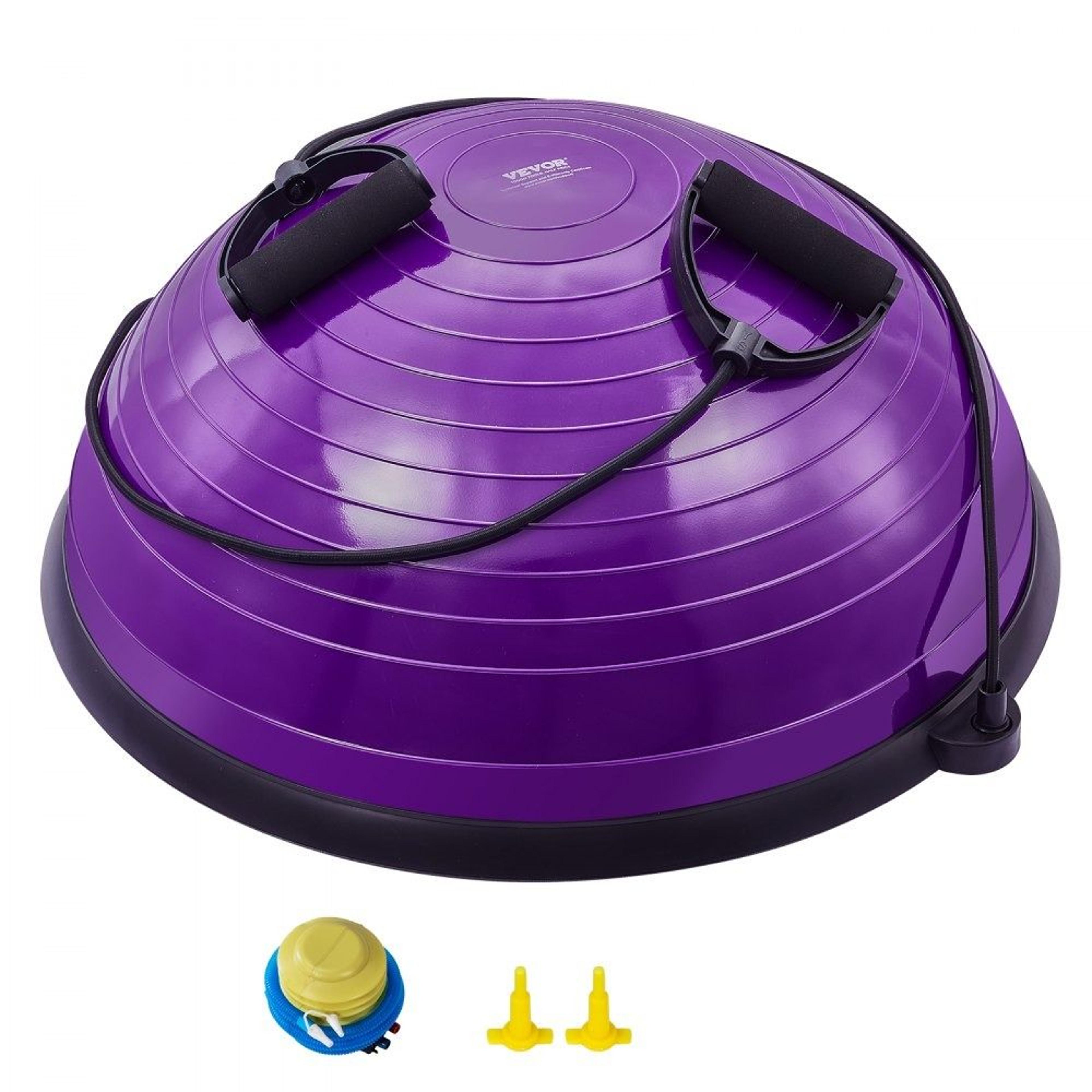 half exercise ball trainer balance trainer with resistance bands for full body workouts