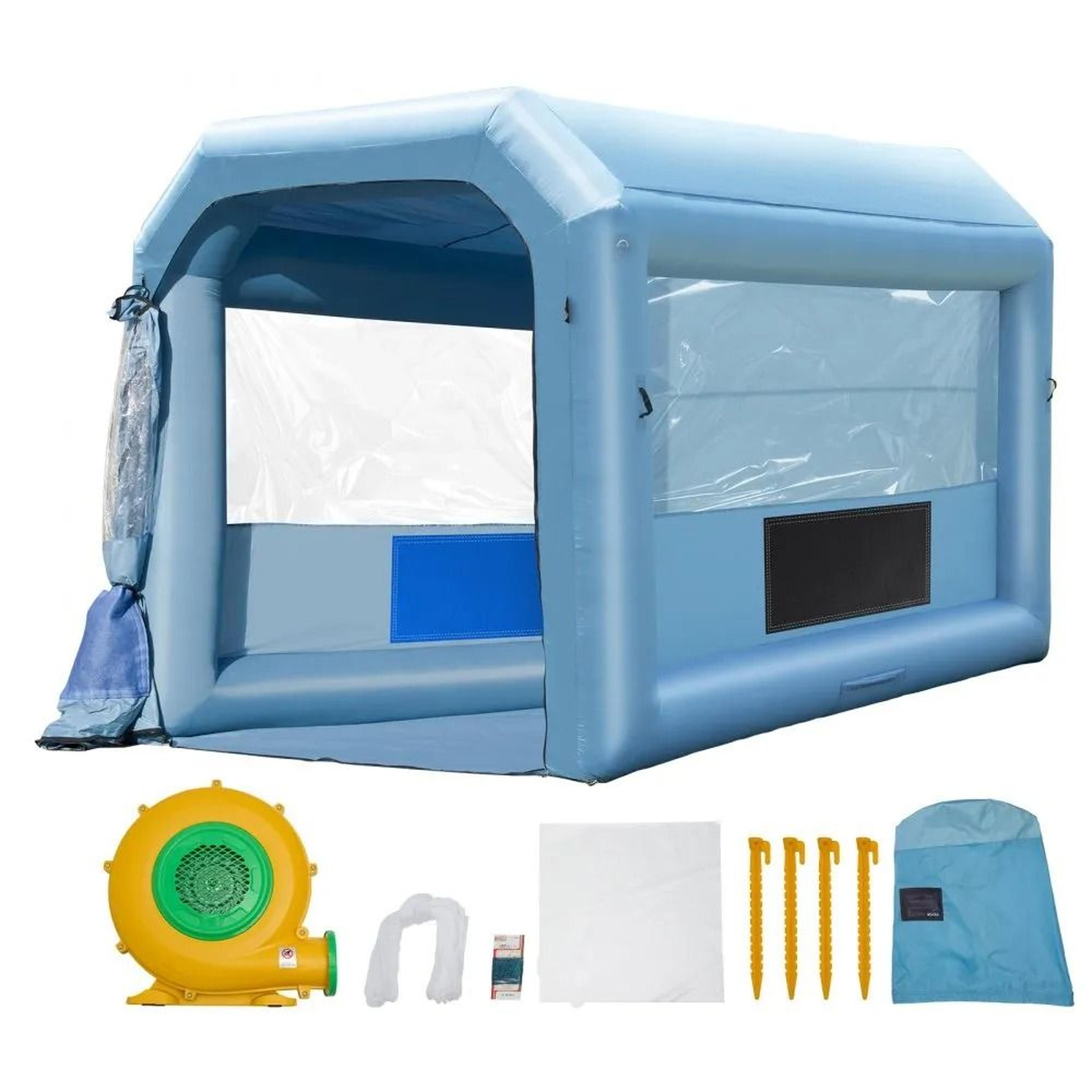 portable inflatable paint booth with air filter system for car motorcycle and auto part painting