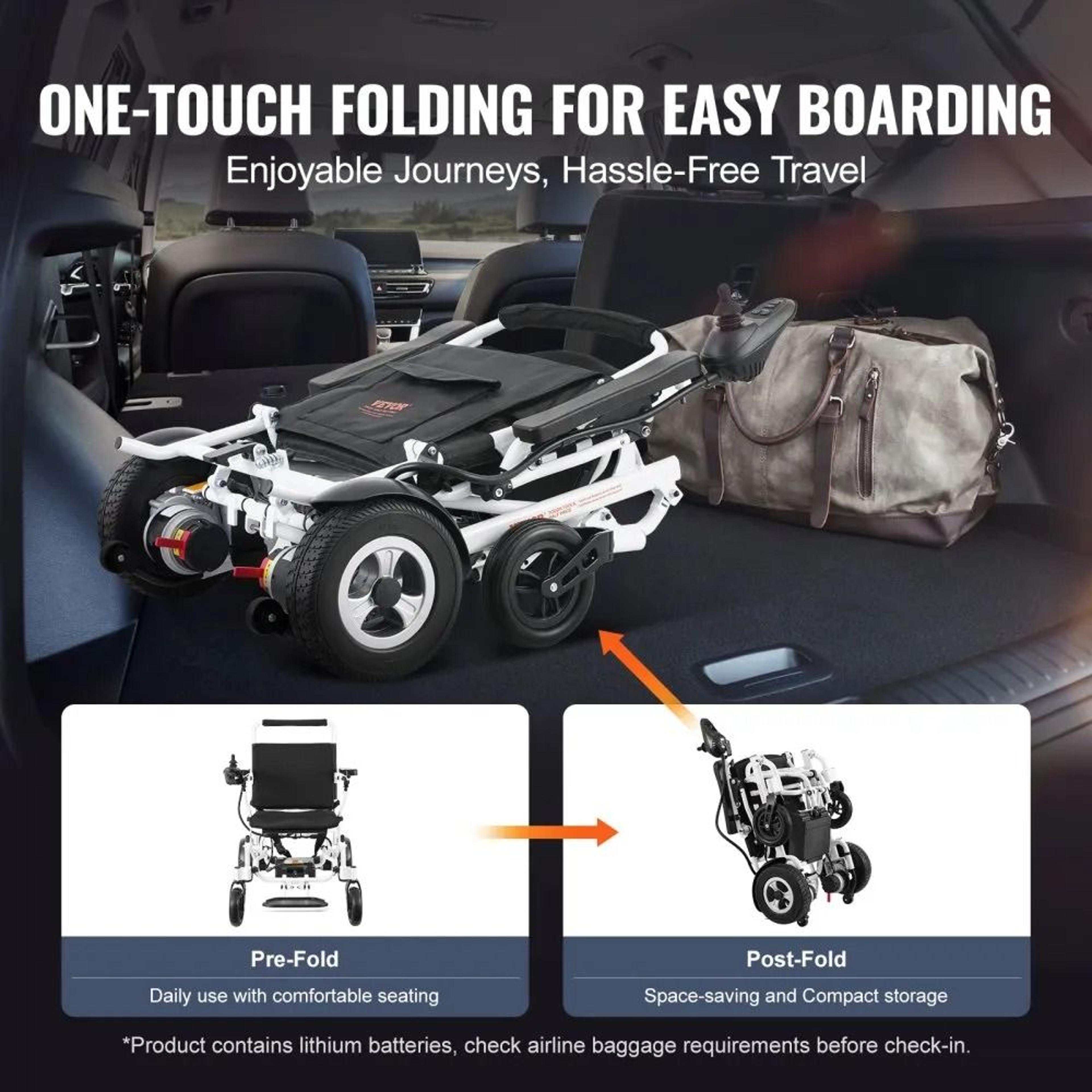 Foldable Electric Wheelchair For Adults Long Range All Terrain Motorized Mobility Chair 3