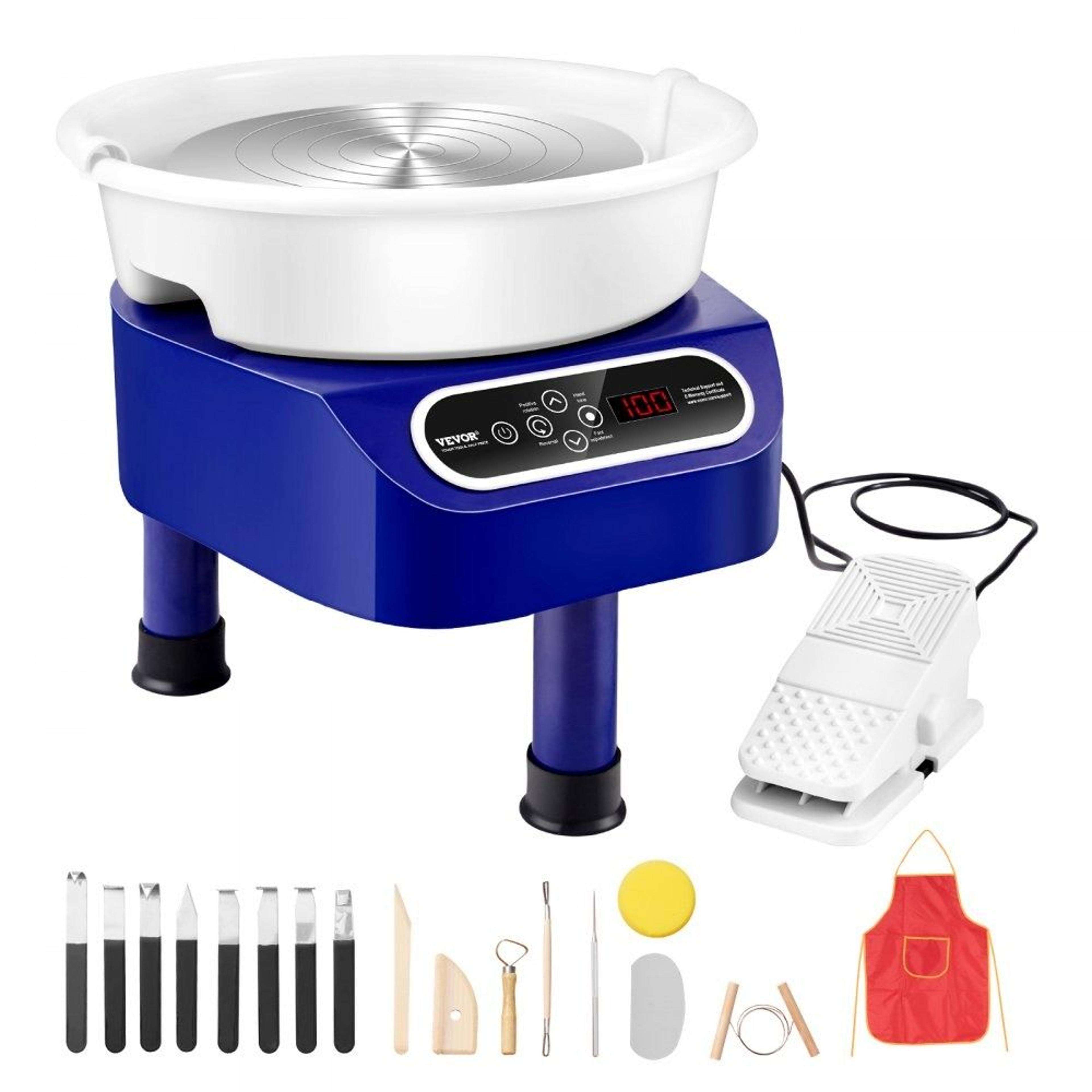 electric pottery wheel machine with foot pedal lcd touch screen and direct drive motor