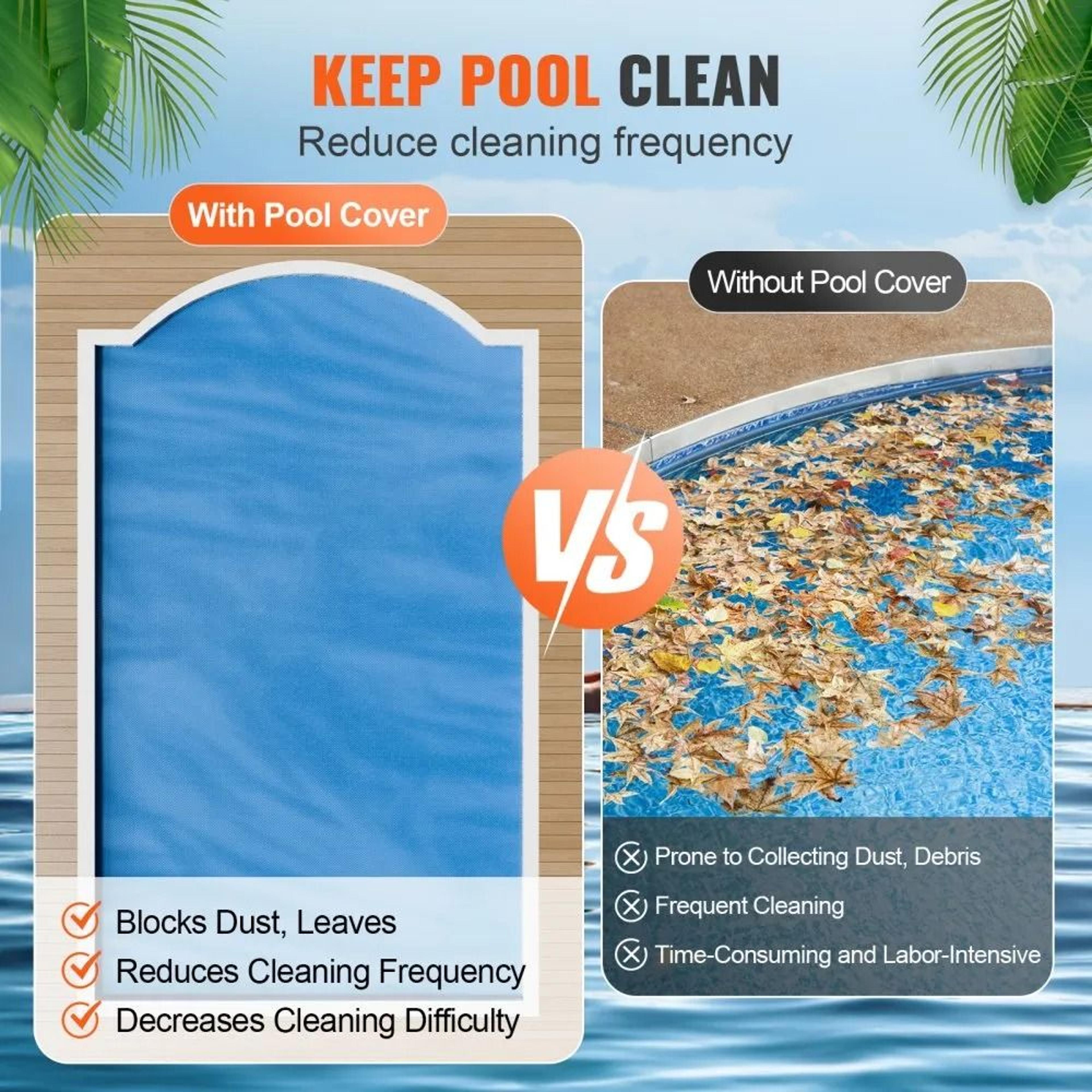 16 Mil Solar Pool Cover 32 X 16 Ft Heat Retaining Pool Blanket For Inground And Above Ground Pools 2