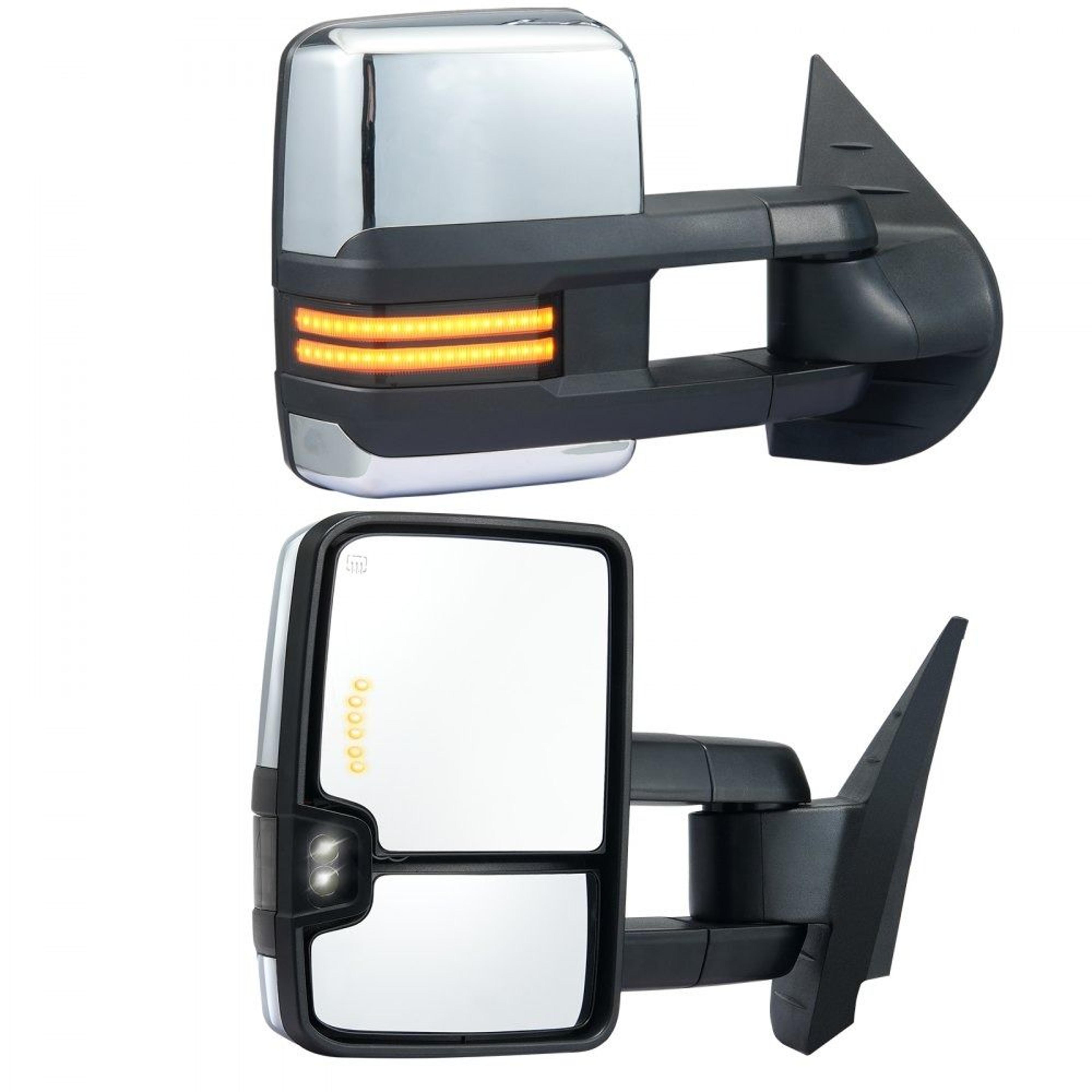 power heated silverado tow mirrors for chevy gmc sierra with signal lights