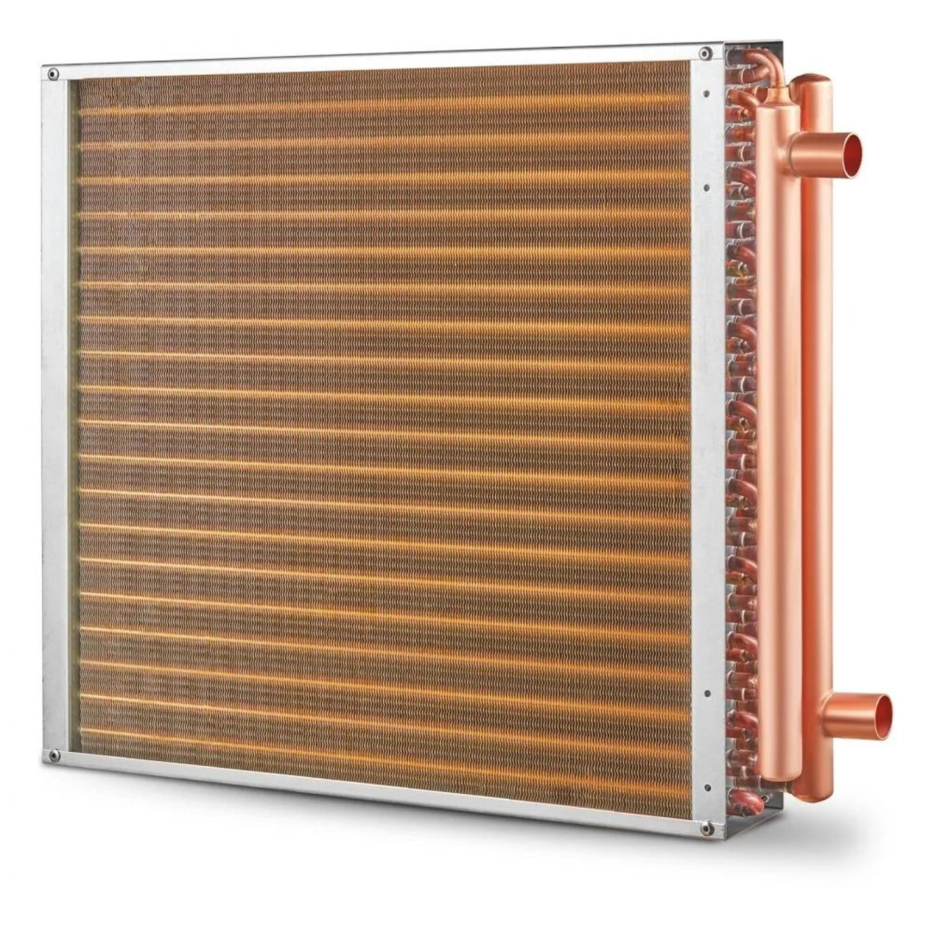 20 X 20 Water To Air Heat Exchanger 160K BTU Copper Coil For Wood Furnace And Forced Air Heating 7