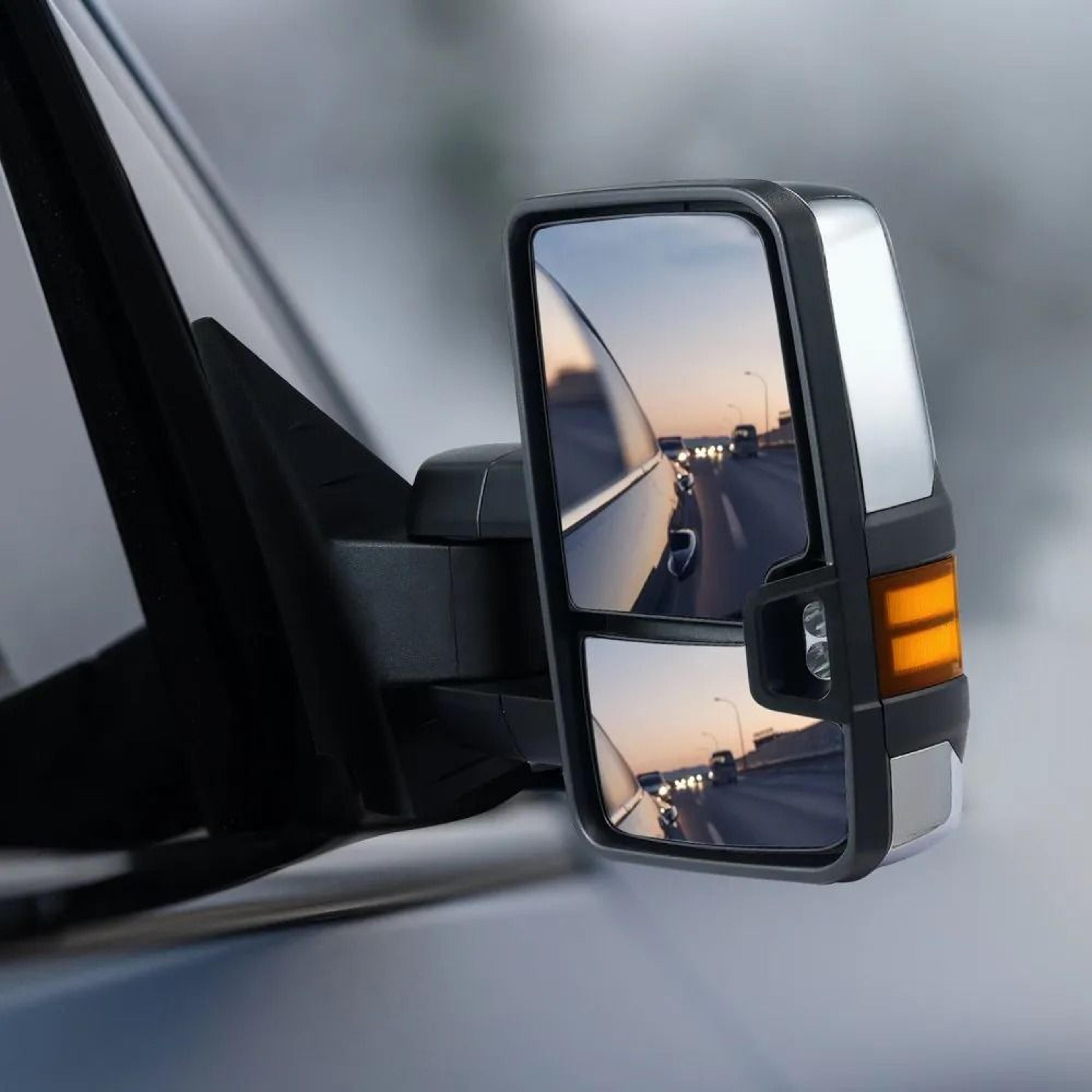 Power Heated Towing Mirrors For Chevy Silverado GMC Cadillac With Turn Signal And Telescoping Desig 6