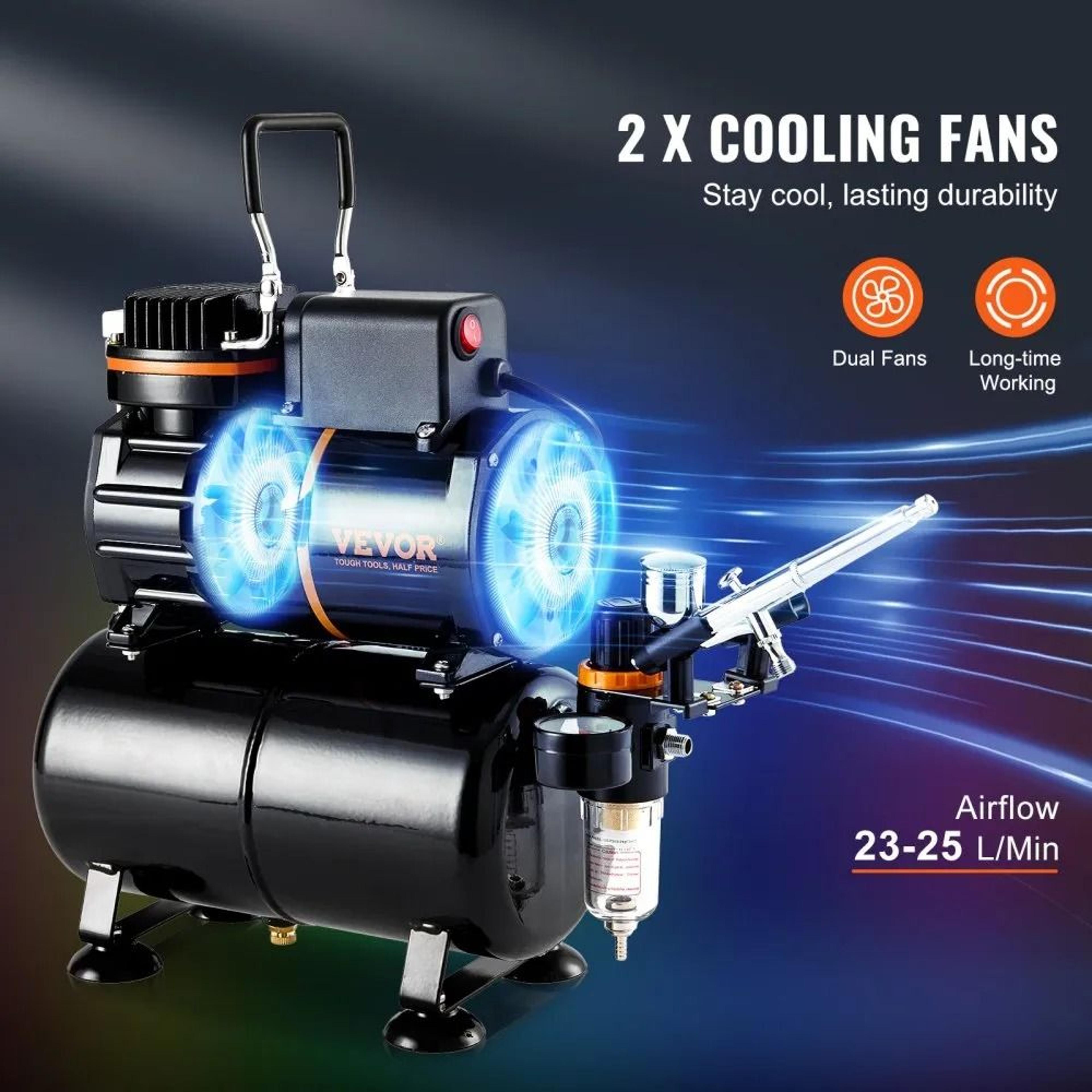 Professional Airbrush Kit With Compressor And Air Tank For Precision Painting And Creative Projects 4