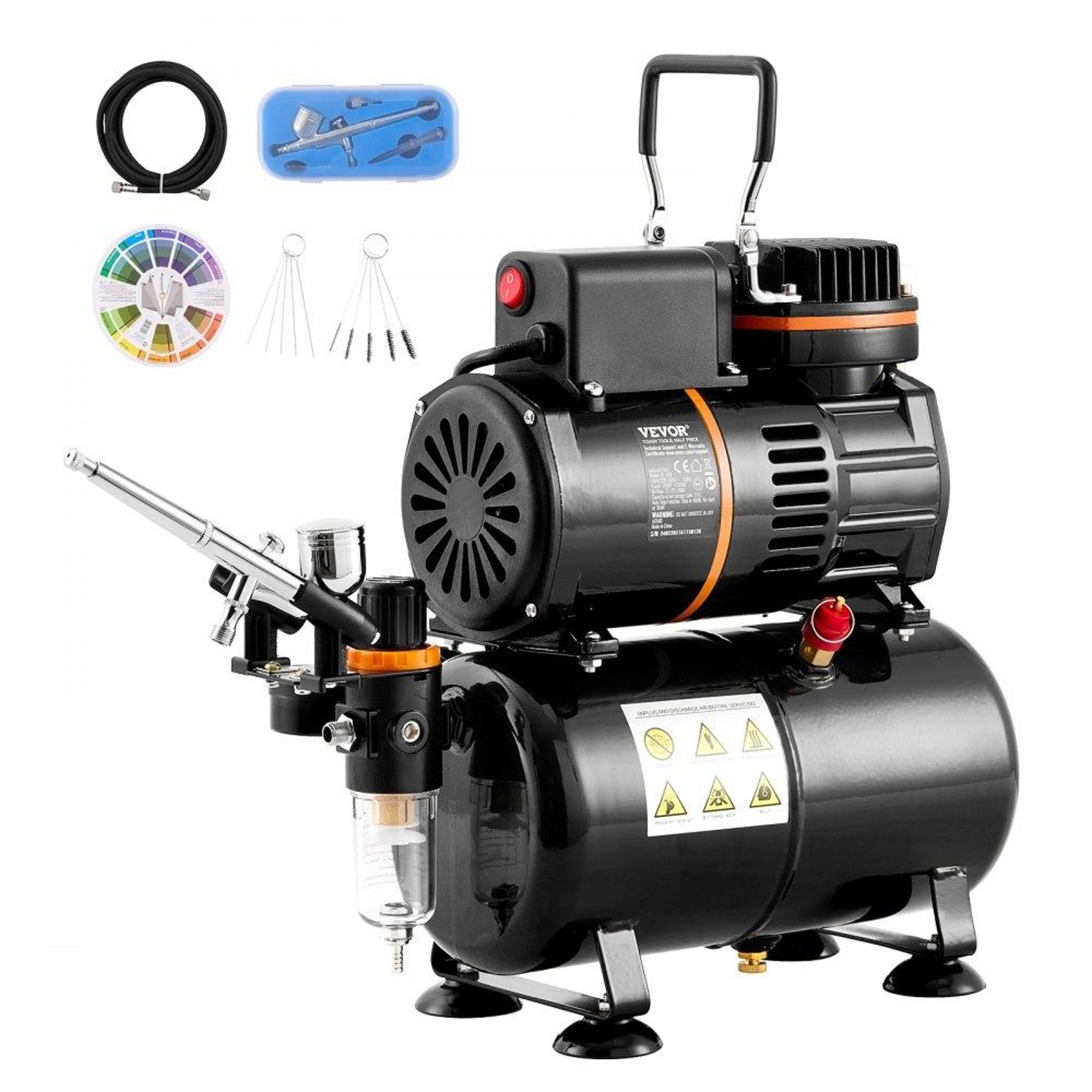 professional airbrush kit with compressor and air tank for precision painting and creative projects