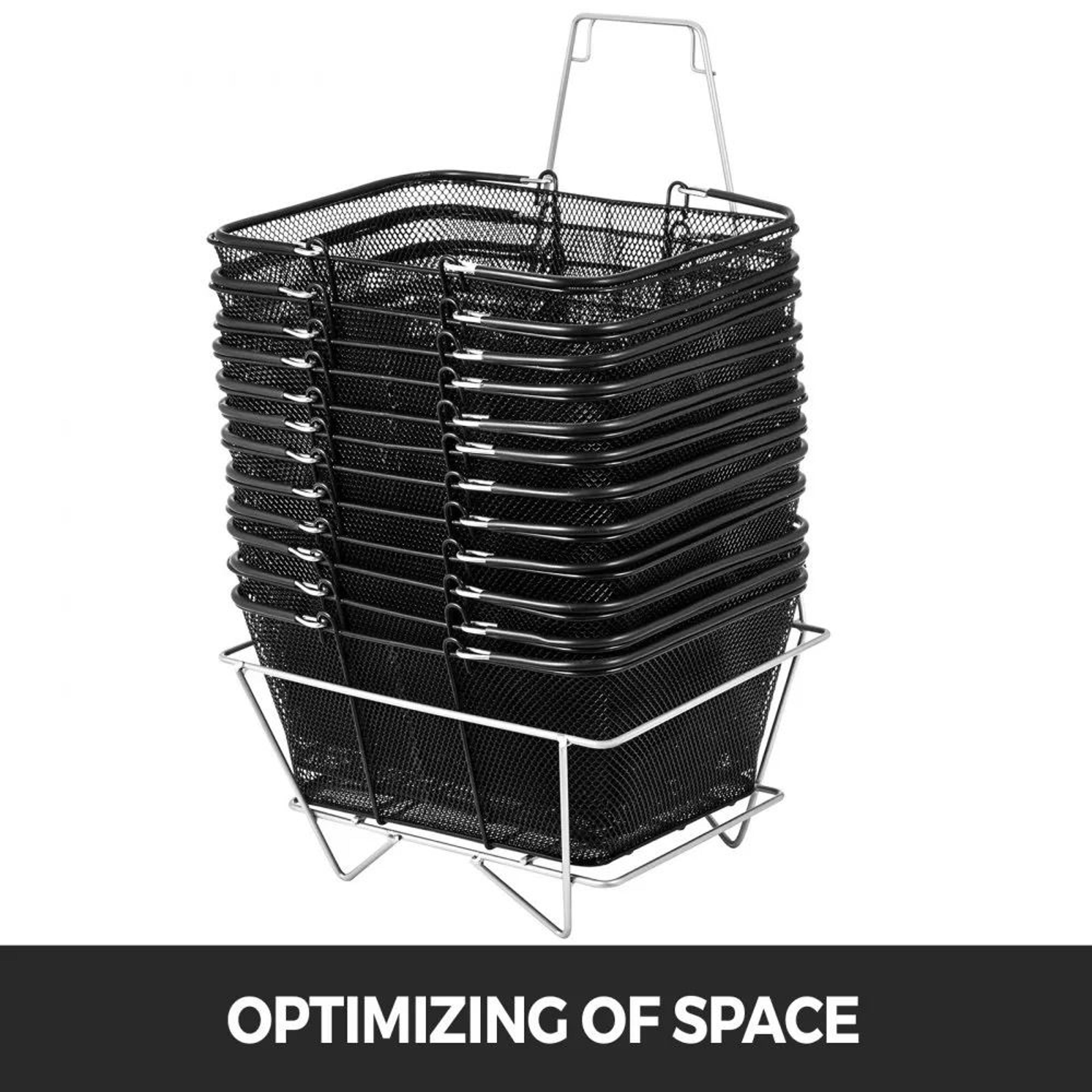 Heavy Duty Metal Shopping Baskets With Handles For Retail Stores And Grocery Shopping 2