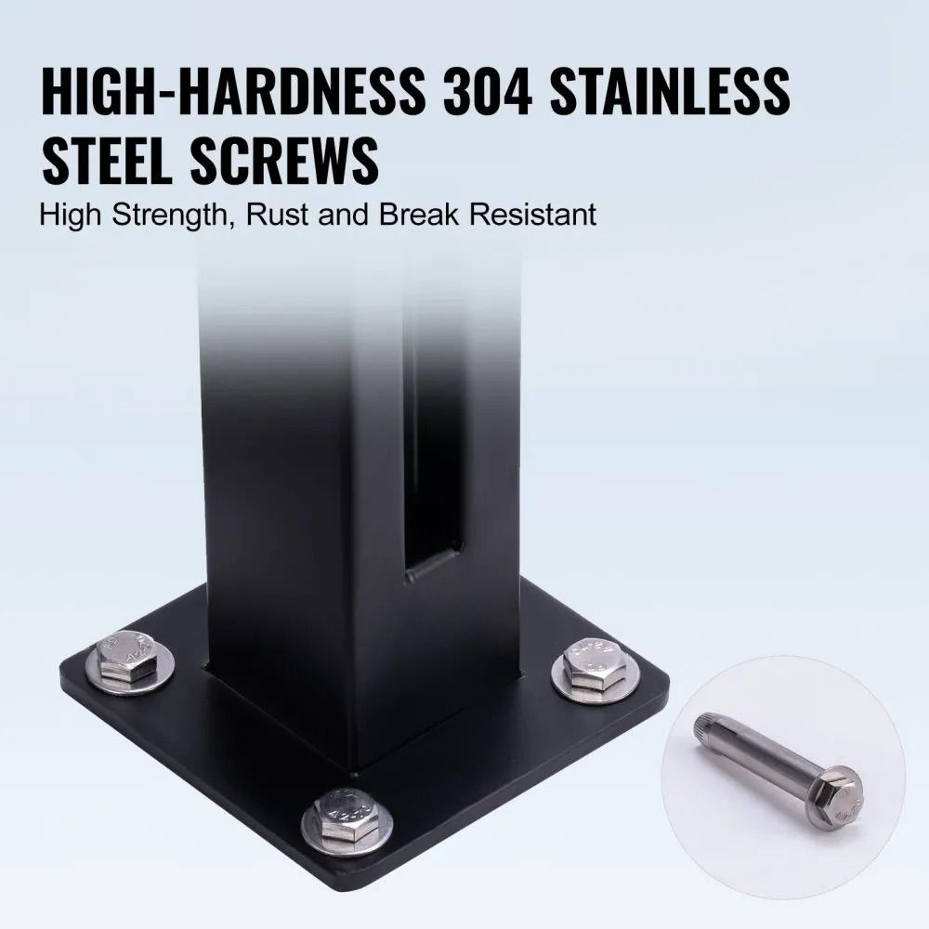 Heavy Duty Glass Railing Bracket For Frameless Tempered Glass With Stainless Steel Support 2