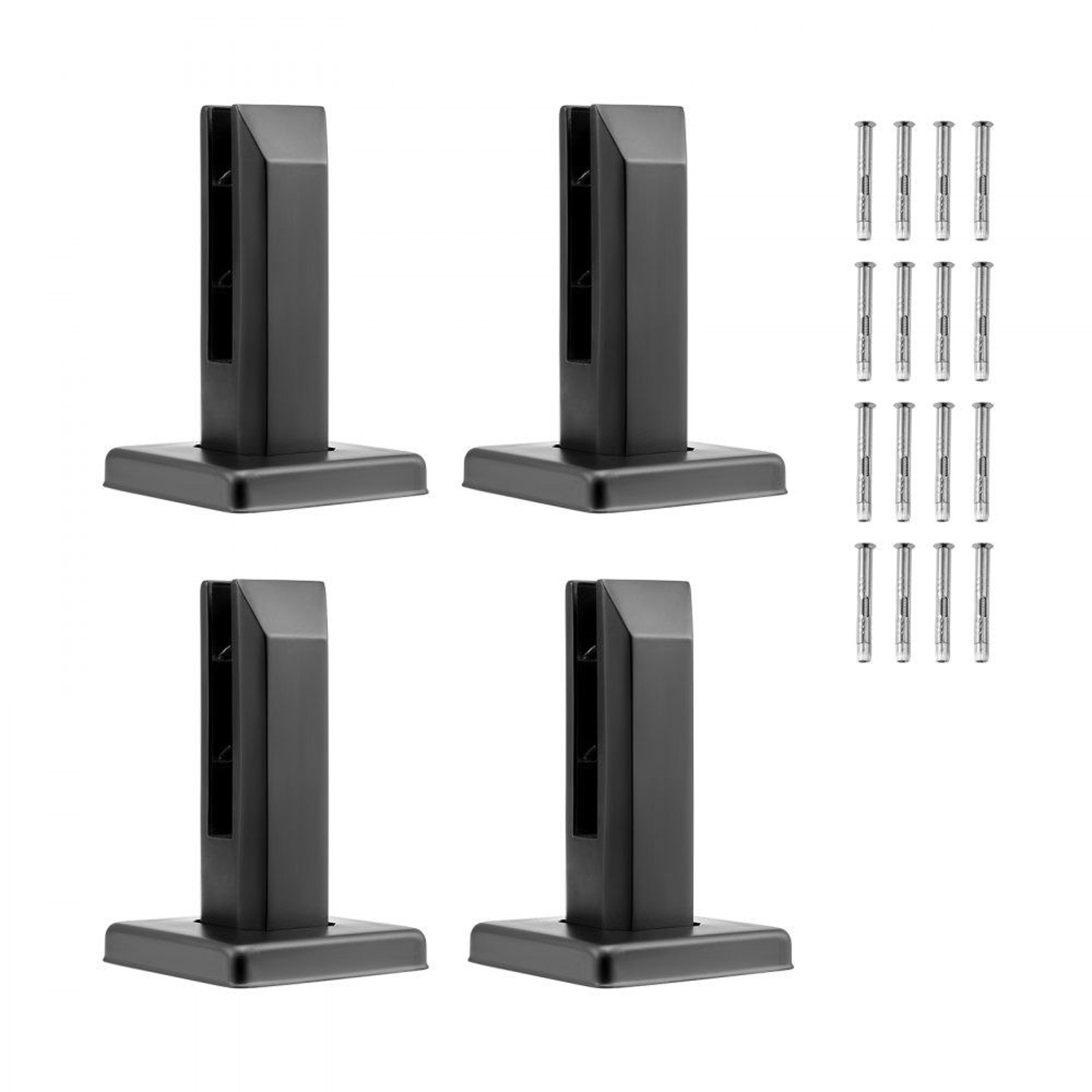 heavy duty glass railing clamp stainless steel tempered glass bracket 4 piece set