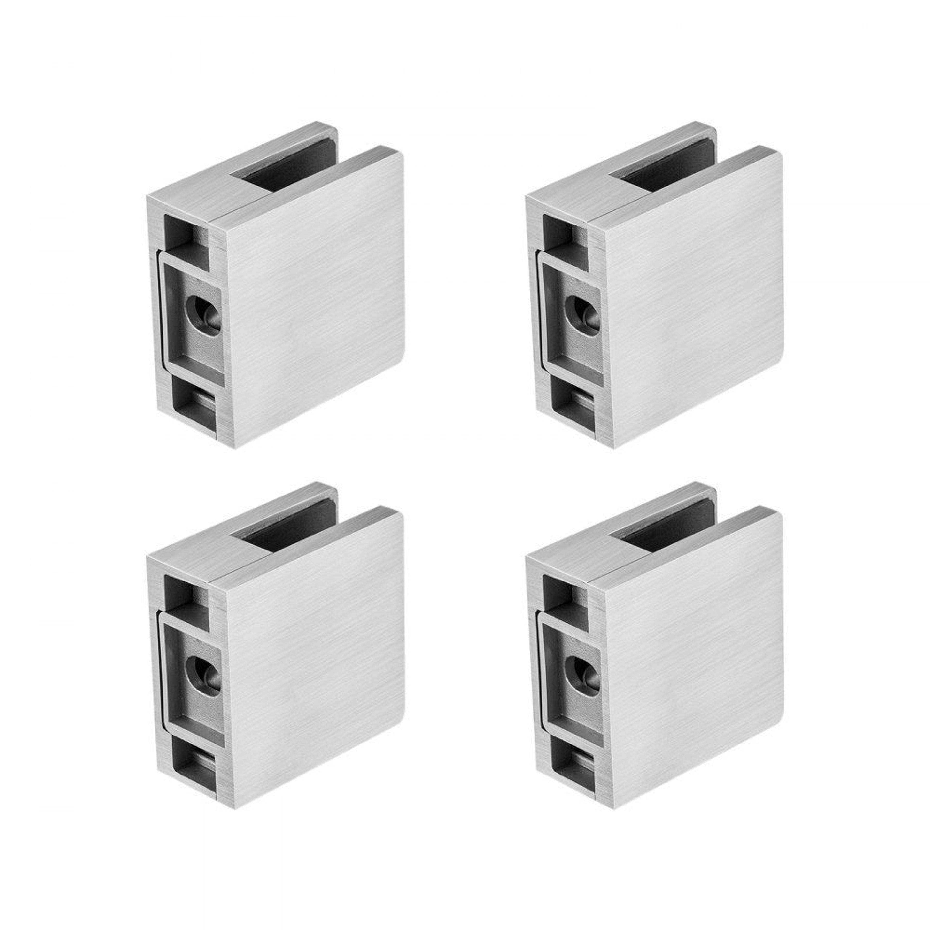 square glass railing clamps for tempered glass with stainless steel adjustable mounting brackets