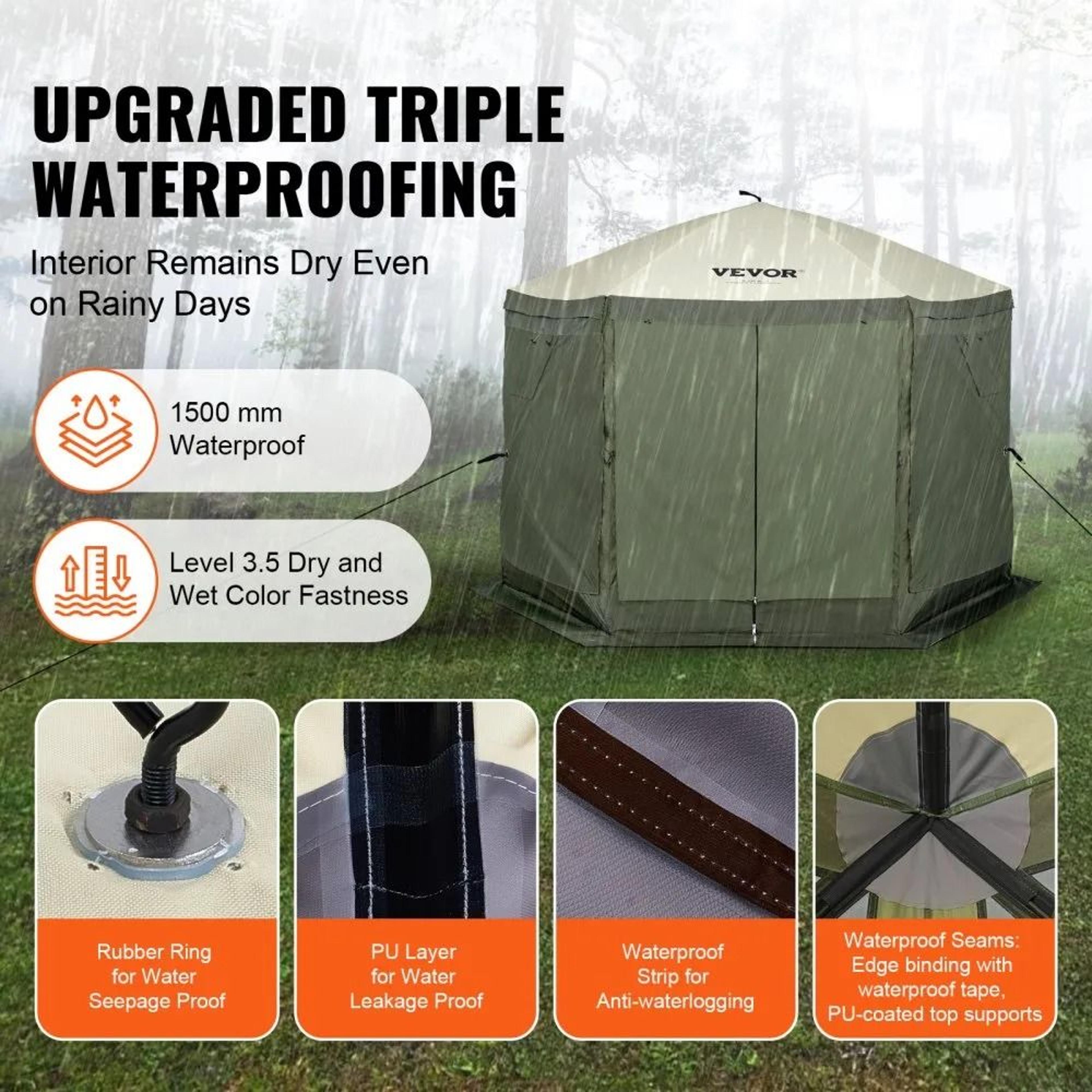 10x10 Pop Up Gazebo Screen Tent With Mosquito Netting And Removable Privacy Panels 4