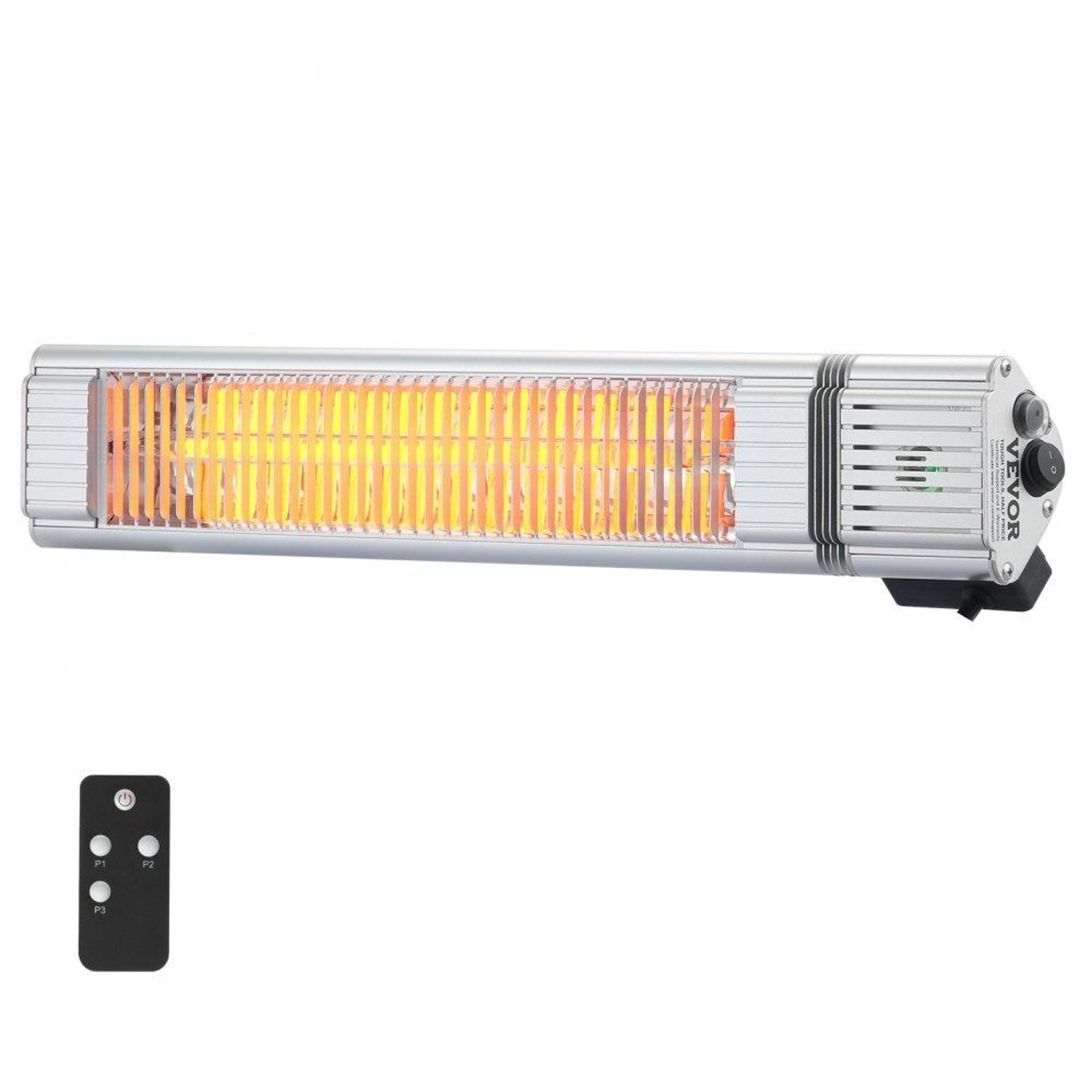 1500w infrared heater with remote control ip65 outdoor patio heater wall mount design
