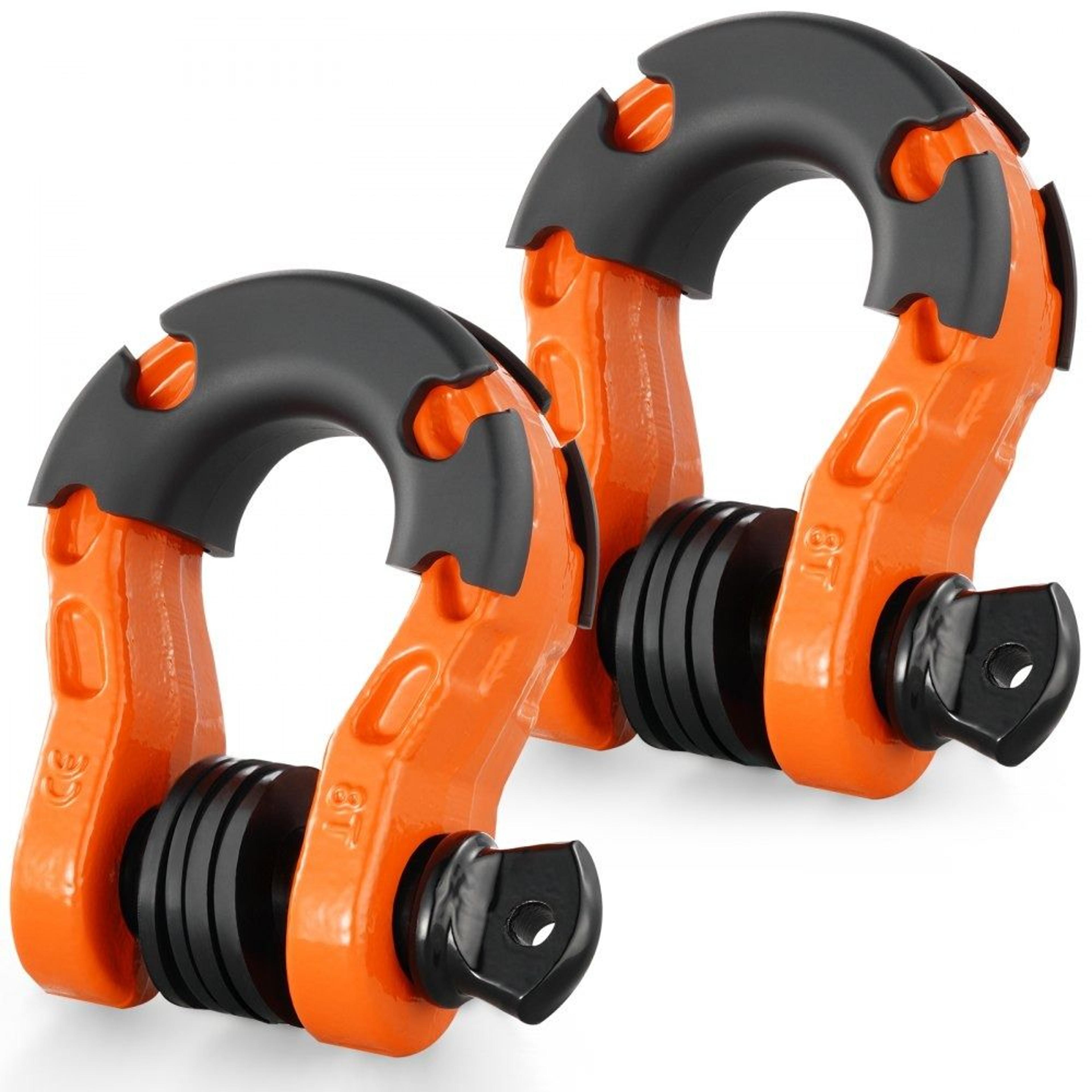 heavy duty d ring recovery shackles 30 ton break strength 2 pack with screw pins