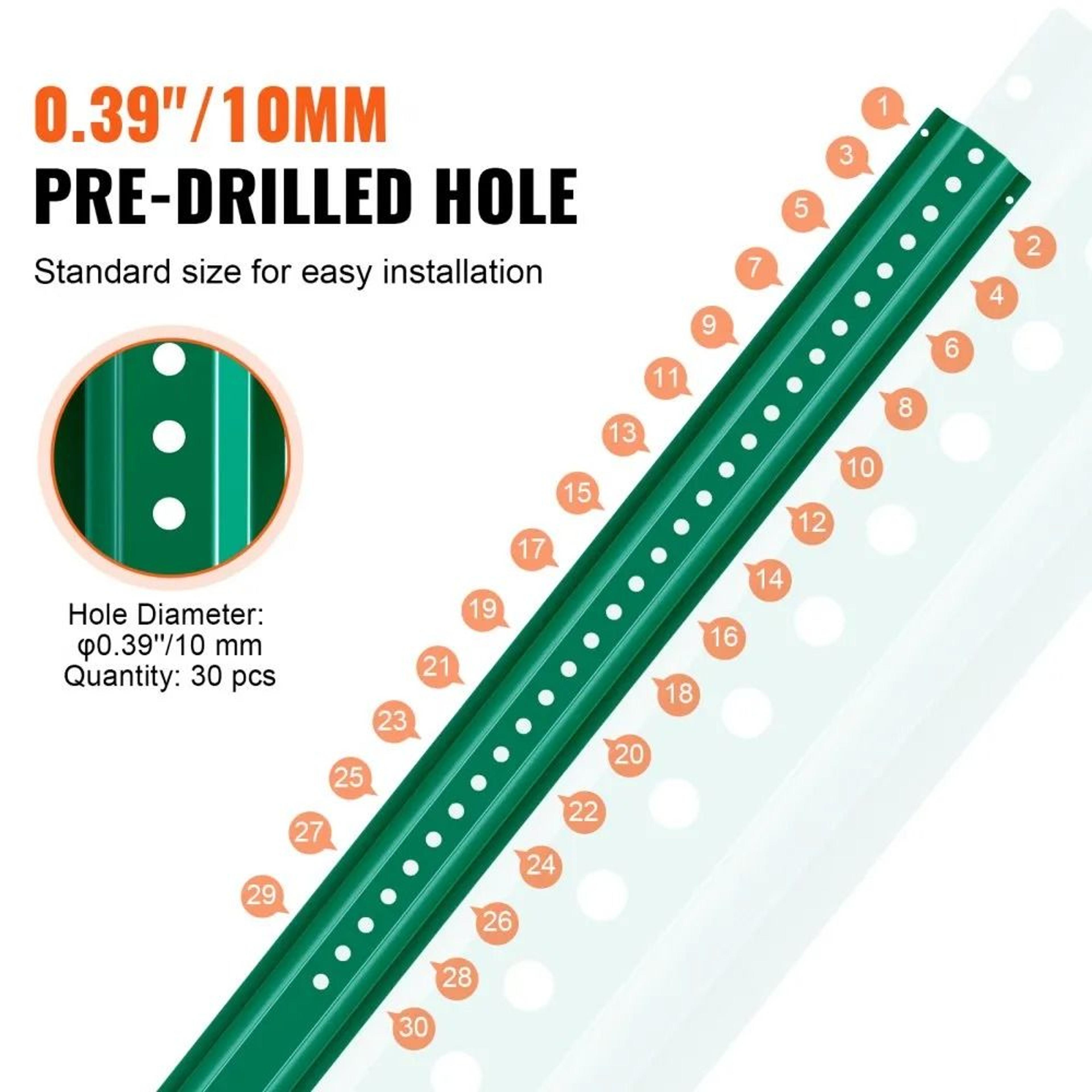 6FT Heavy Duty U Channel Sign Posts 4 Pack Galvanized Steel Outdoor Sign Holders 3