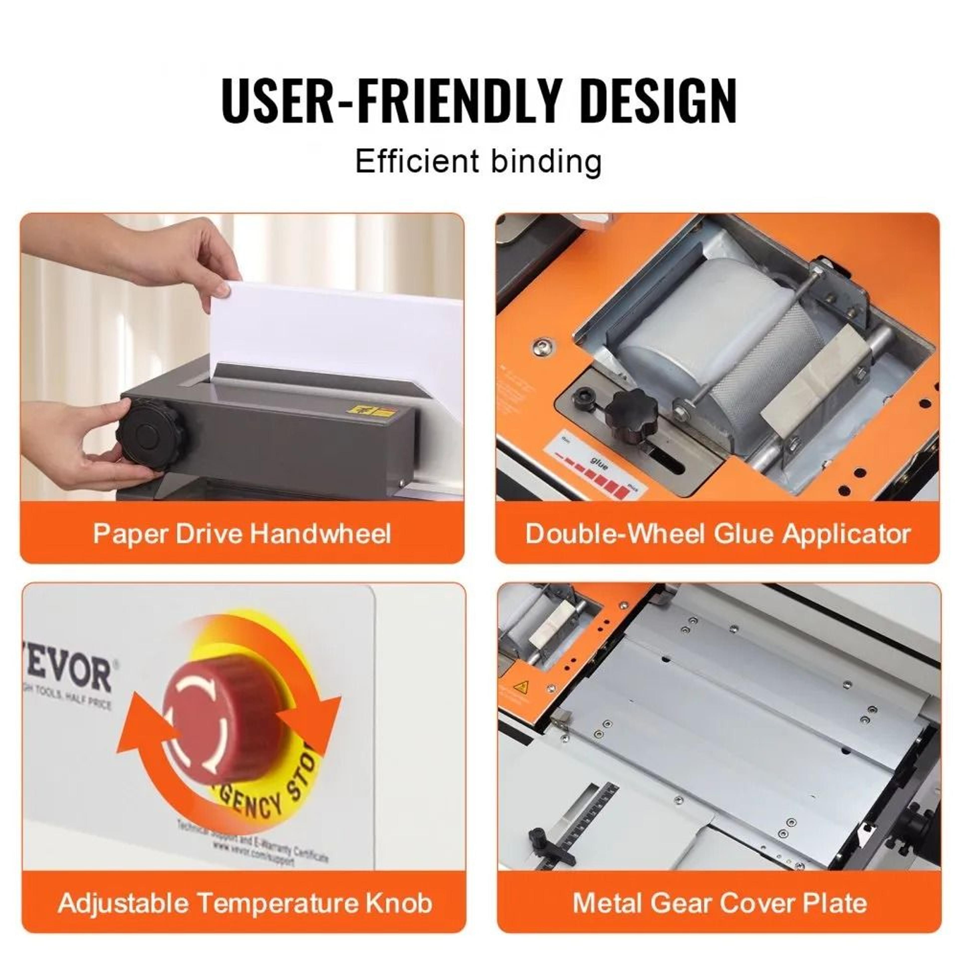 Professional Thermal Binding Machine 400 Sheet Hot Glue Book Binder For A3 A4 A5 Documents 2