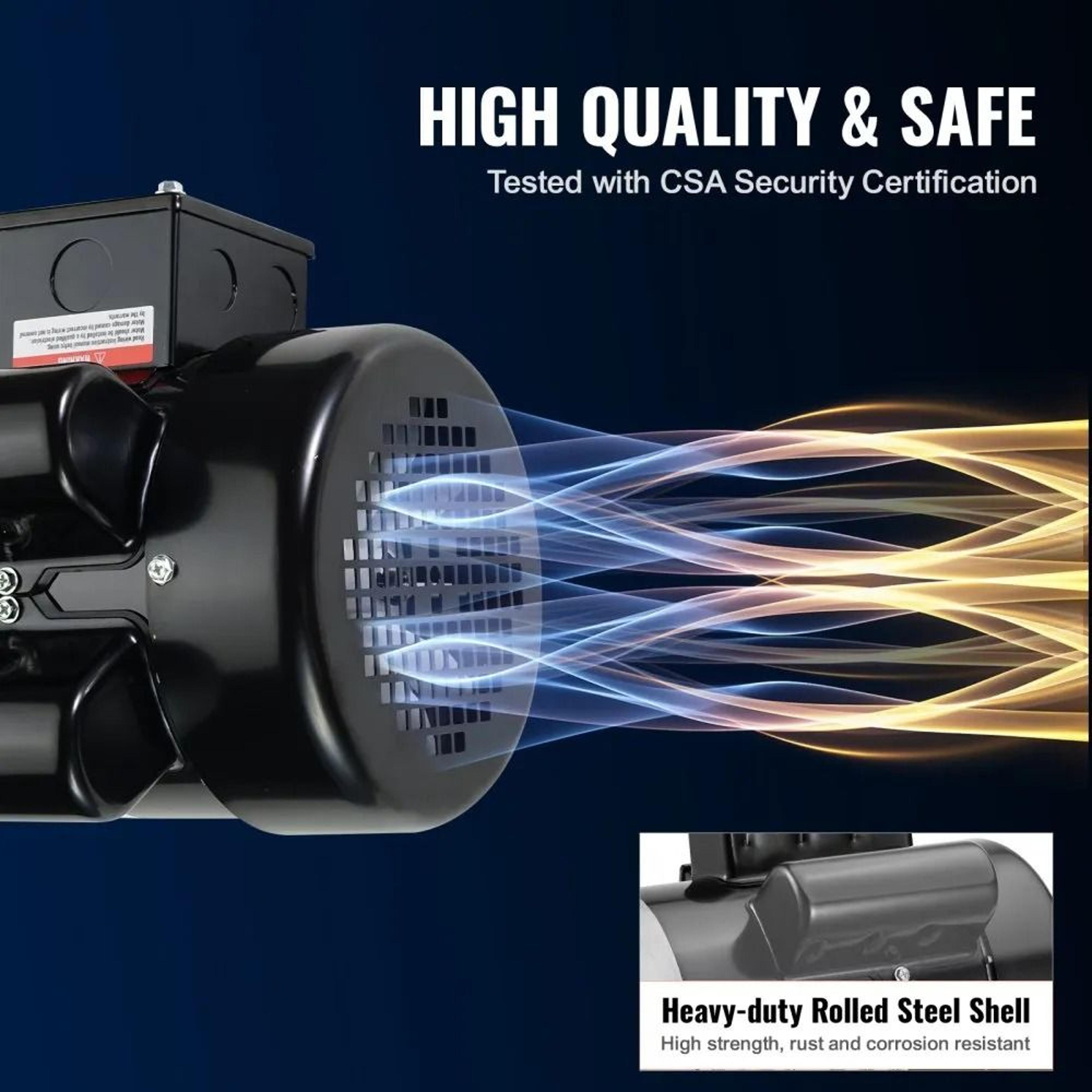 15 HP Electric Motor 3450 RPM Single Phase Motor With 56C Frame And Reversible Rotation 1
