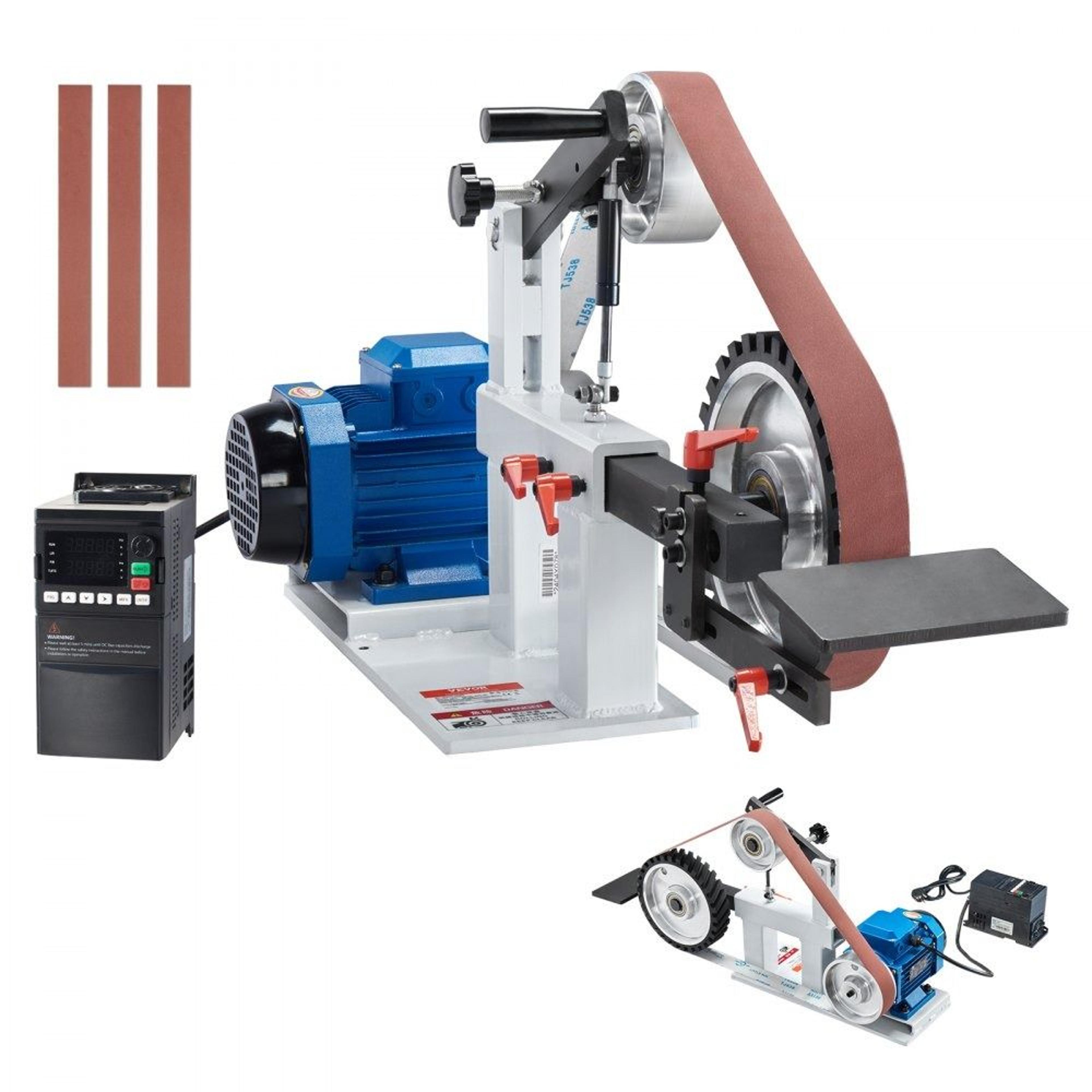 variable speed 2x72 belt grinder sander for knife making and metalworking