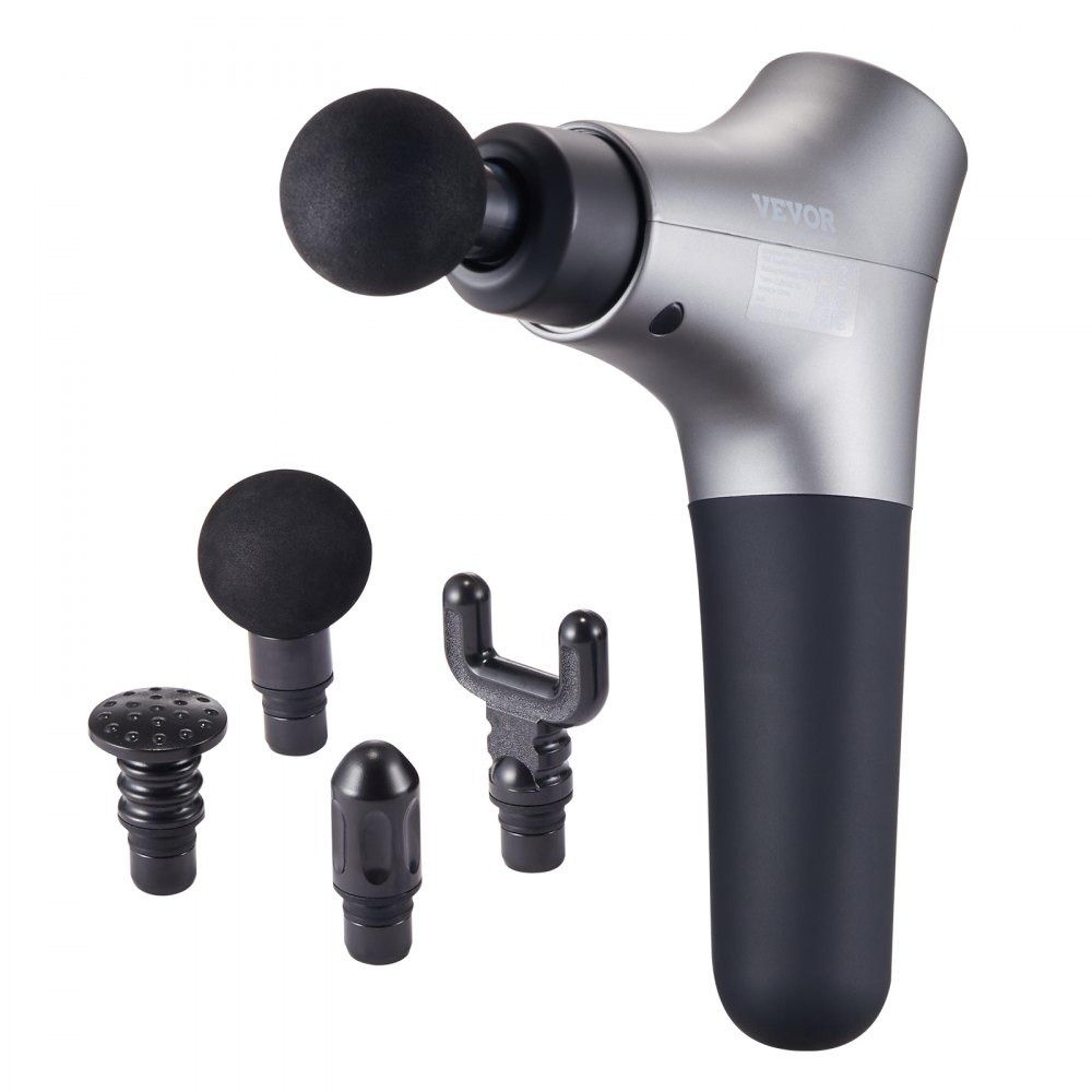 deep tissue massage gun with 6 speeds and 4 massage heads for muscle recovery