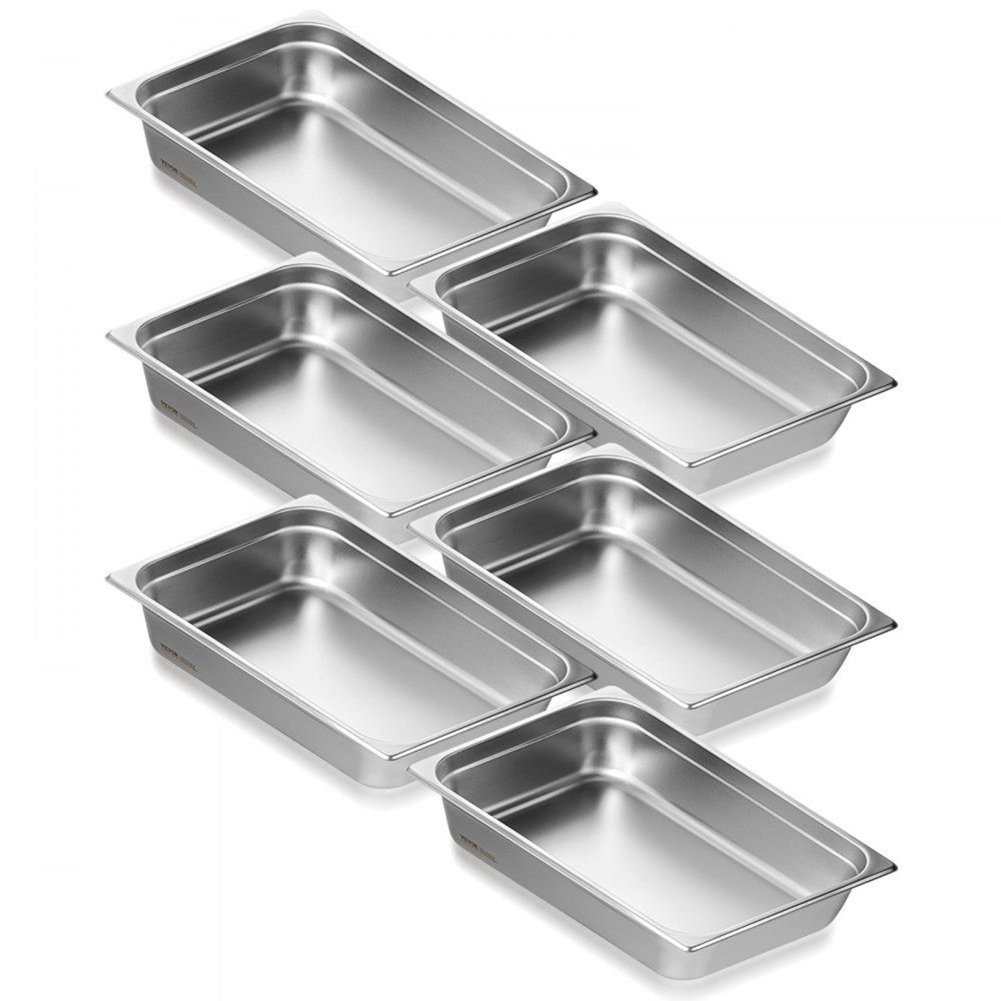 full size stainless steel hotel pans 6 pack anti jam steam table pans