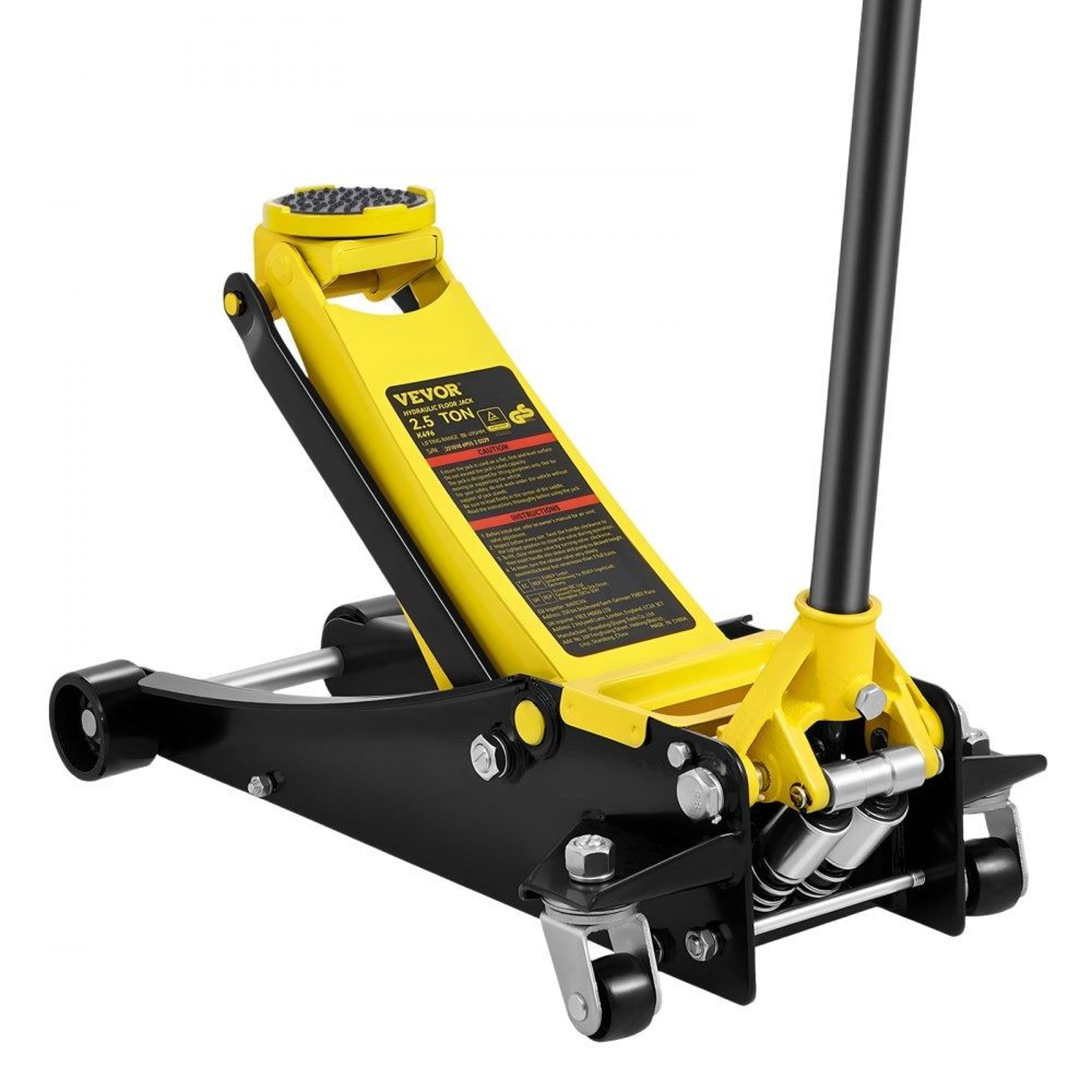 2.5 ton low profile floor jack with dual piston quick lift