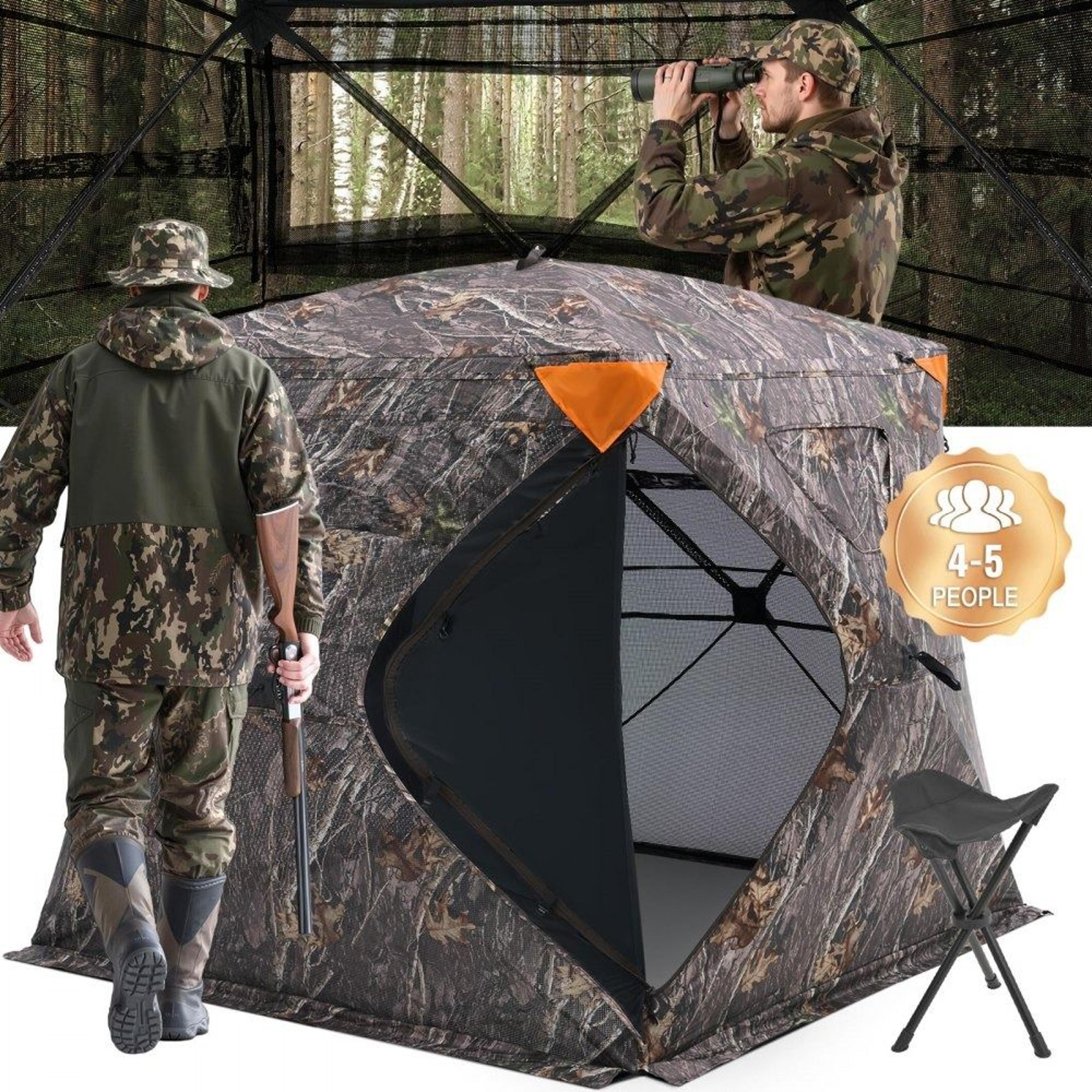 270 degree see through hunting blind for 4 to 5 person deer and turkey hunting