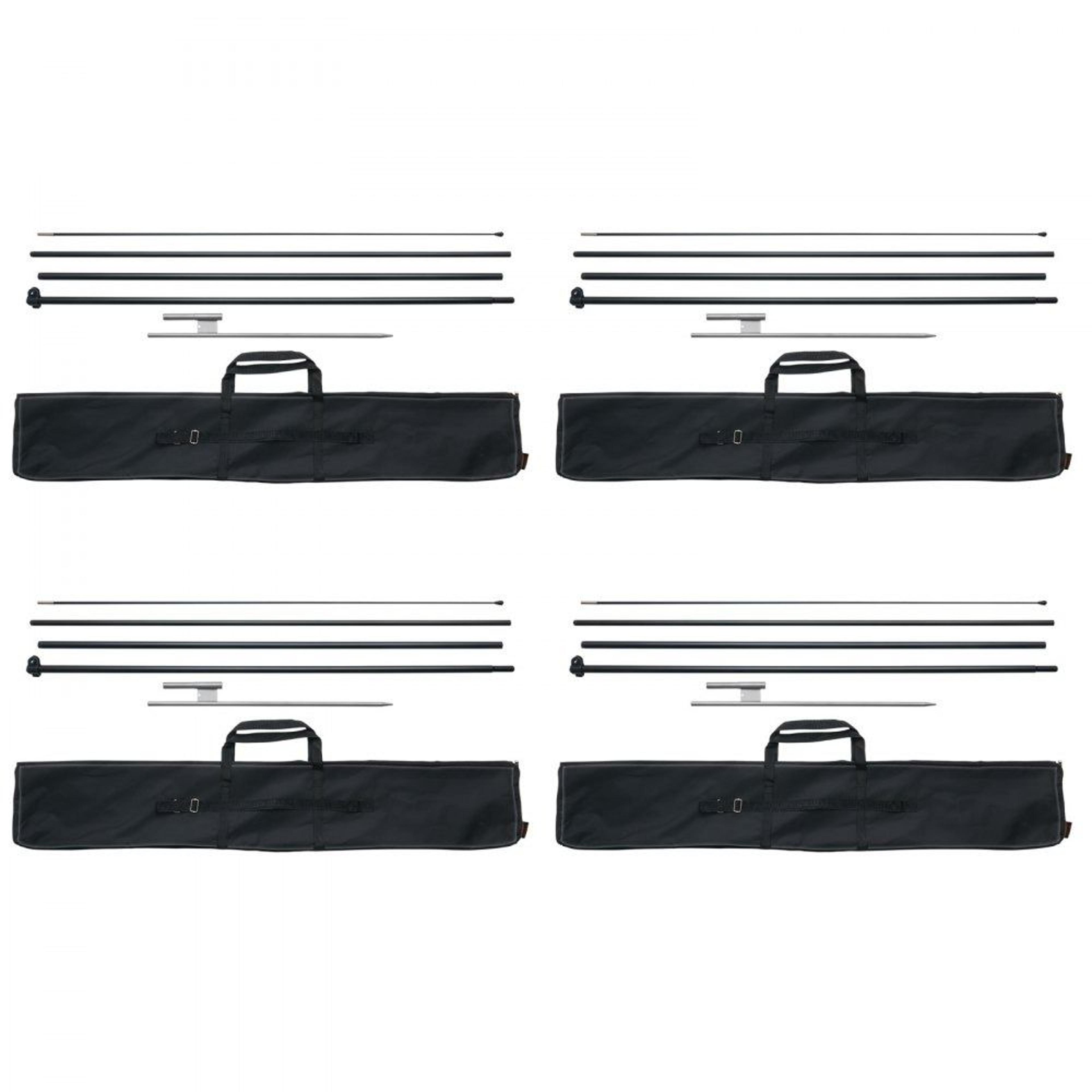 4 pack feather flag pole kit 16.3 ft swooper advertising flag poles with ground stakes