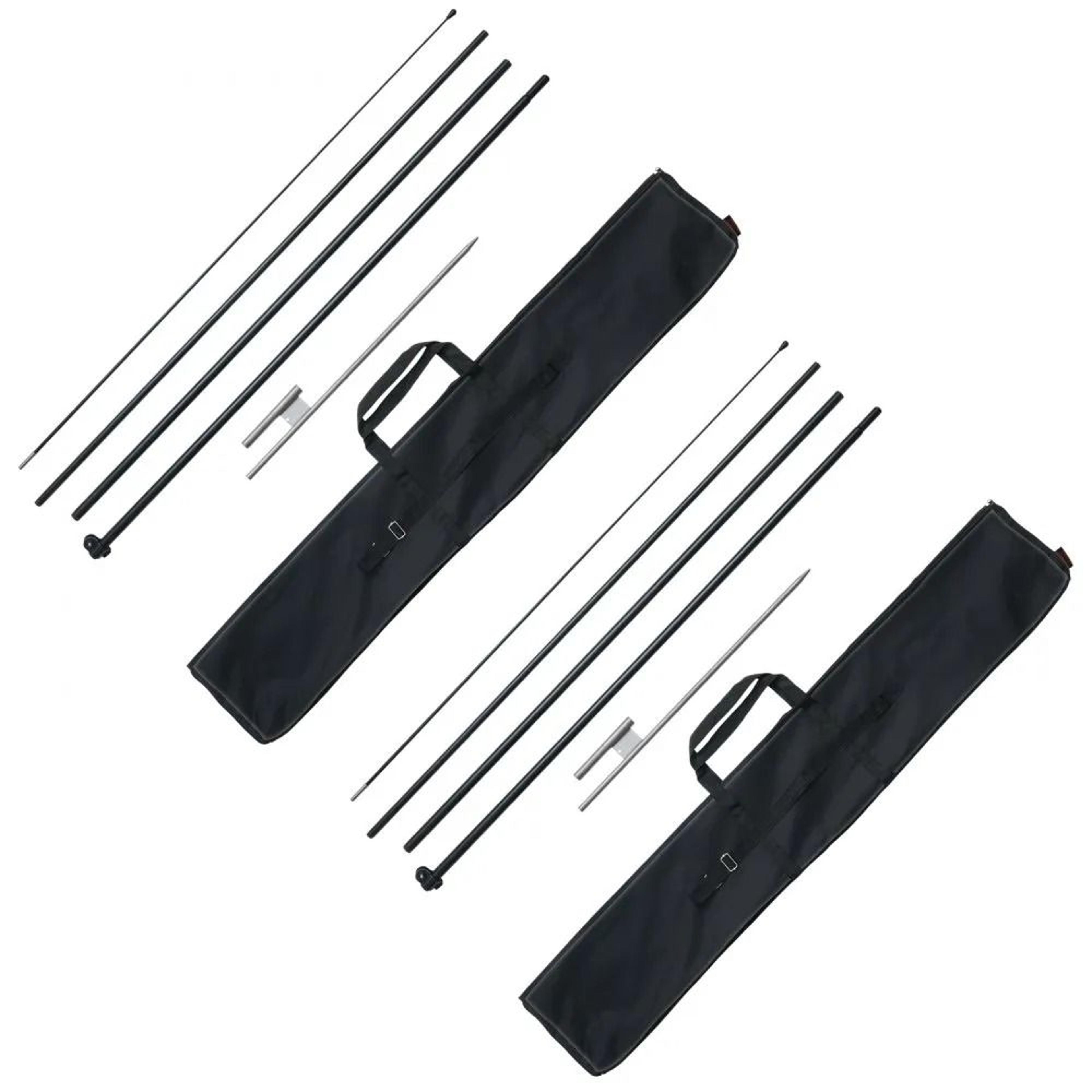 16.3 ft feather flag pole kit 2 pack for outdoor business advertising