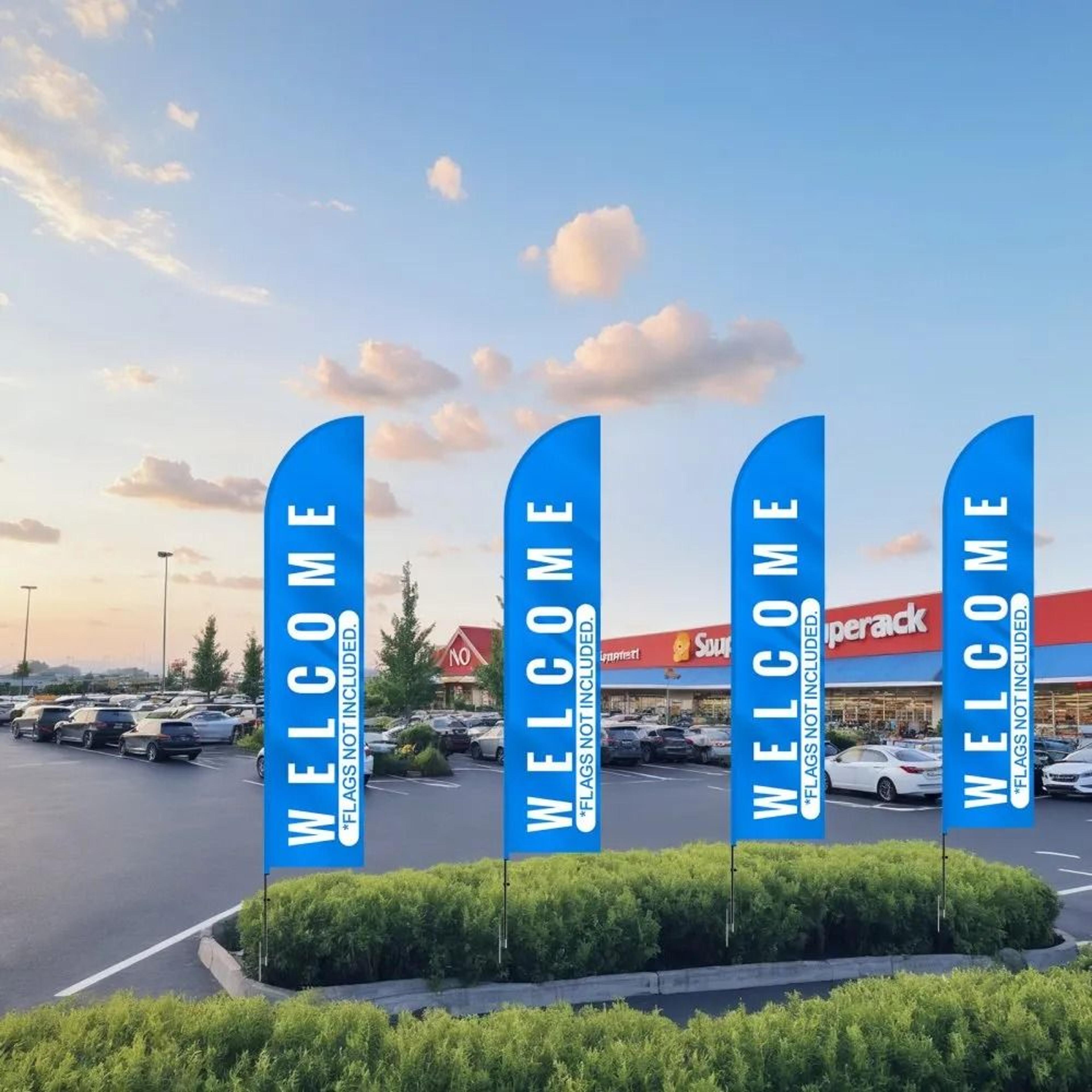 163 Ft Feather Flag Pole Kit 2 Pack For Outdoor Business Advertising 5