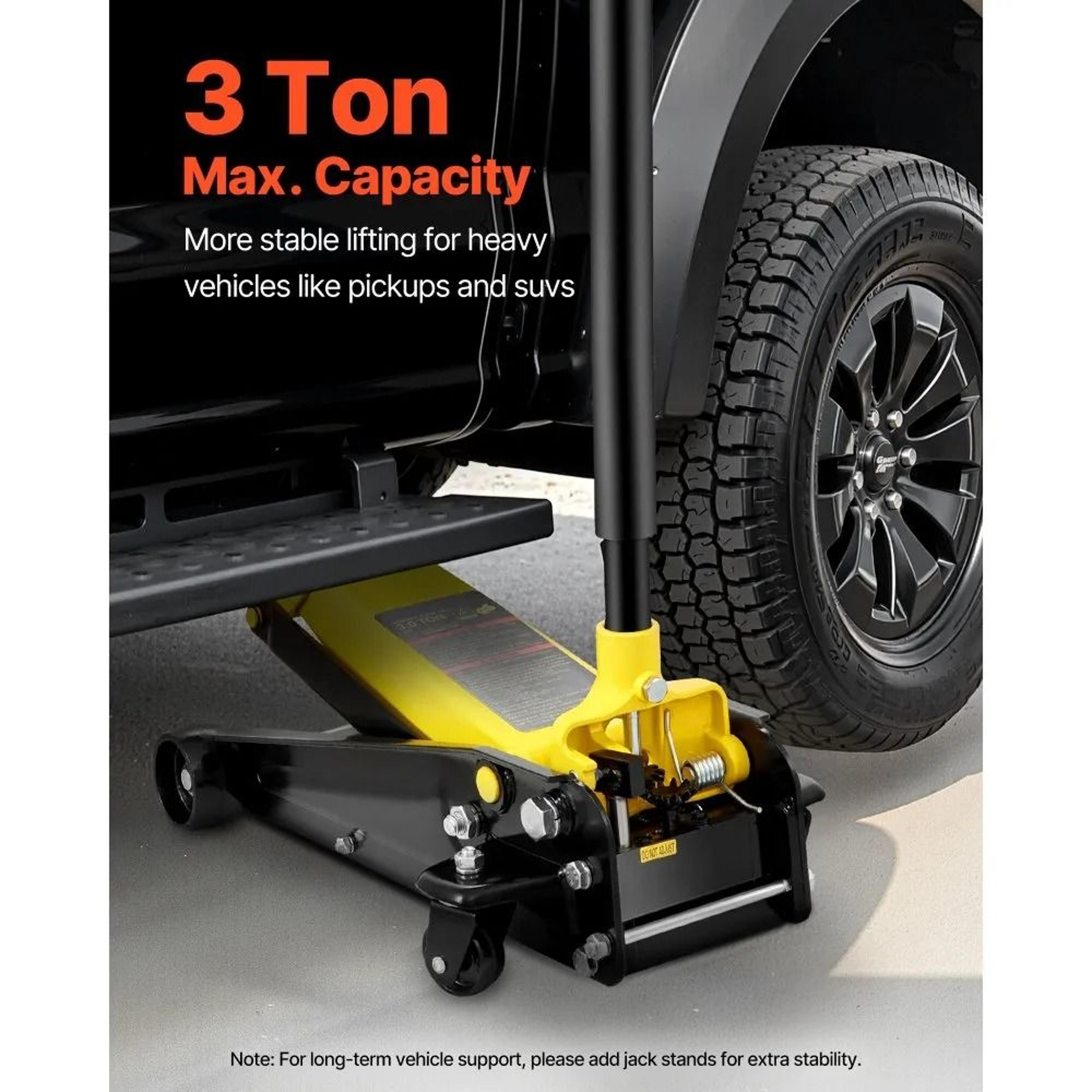 3 Ton Low Profile Hydraulic Floor Jack With Quick Lift Pump 1