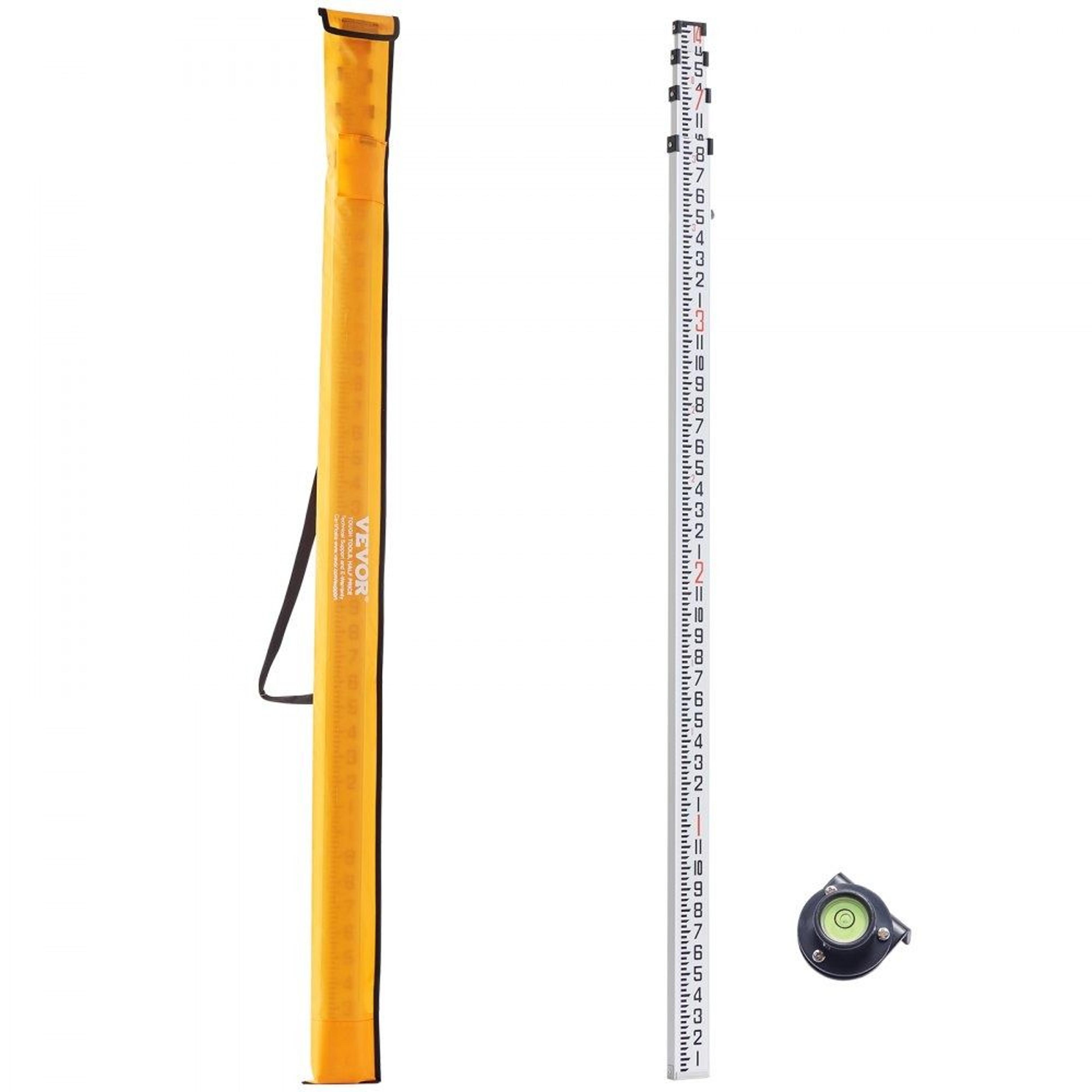 14 Ft Telescopic Aluminum Grade Rod With Bubble Level And Carry Bag 7
