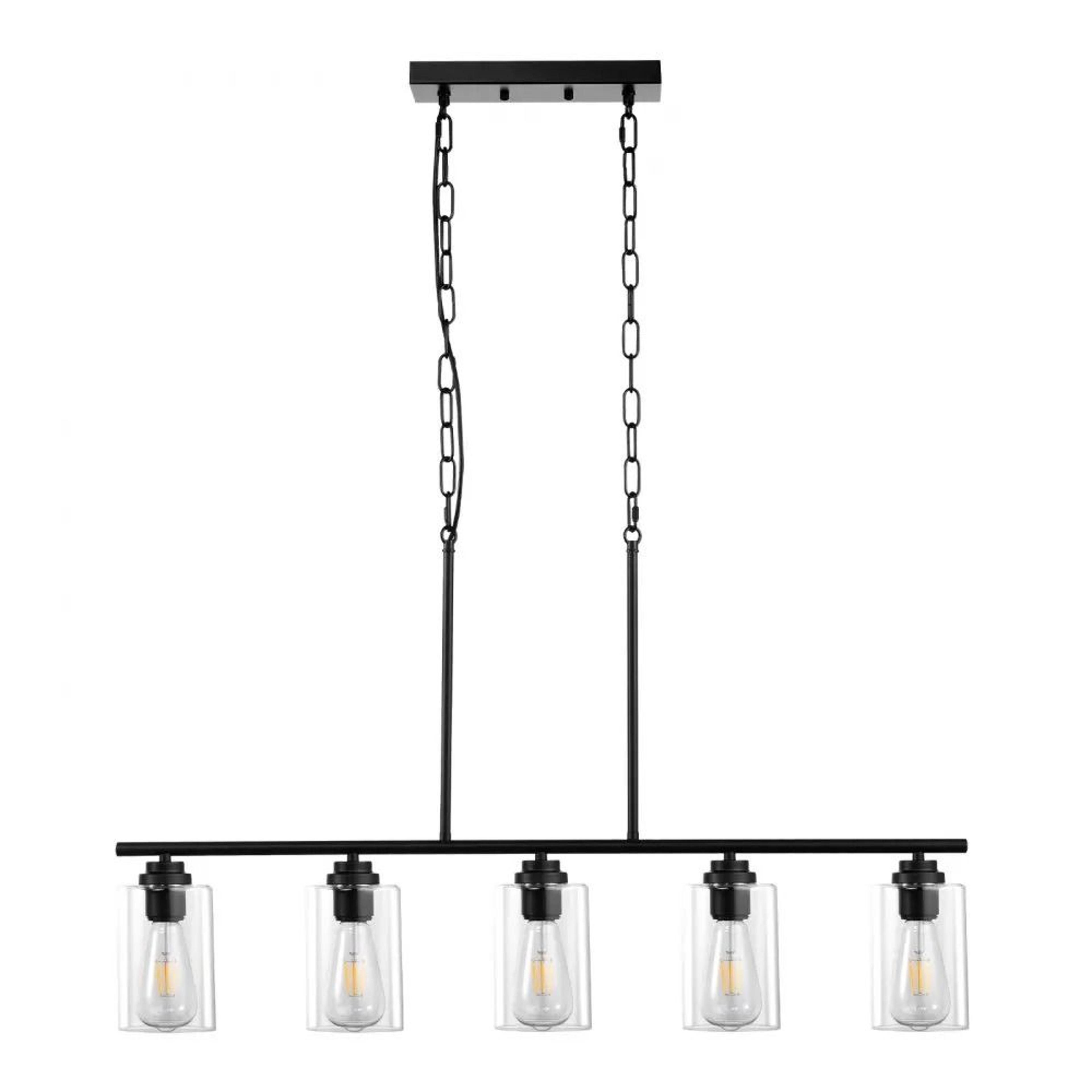 farmhouse kitchen island pendant light with clear glass shades