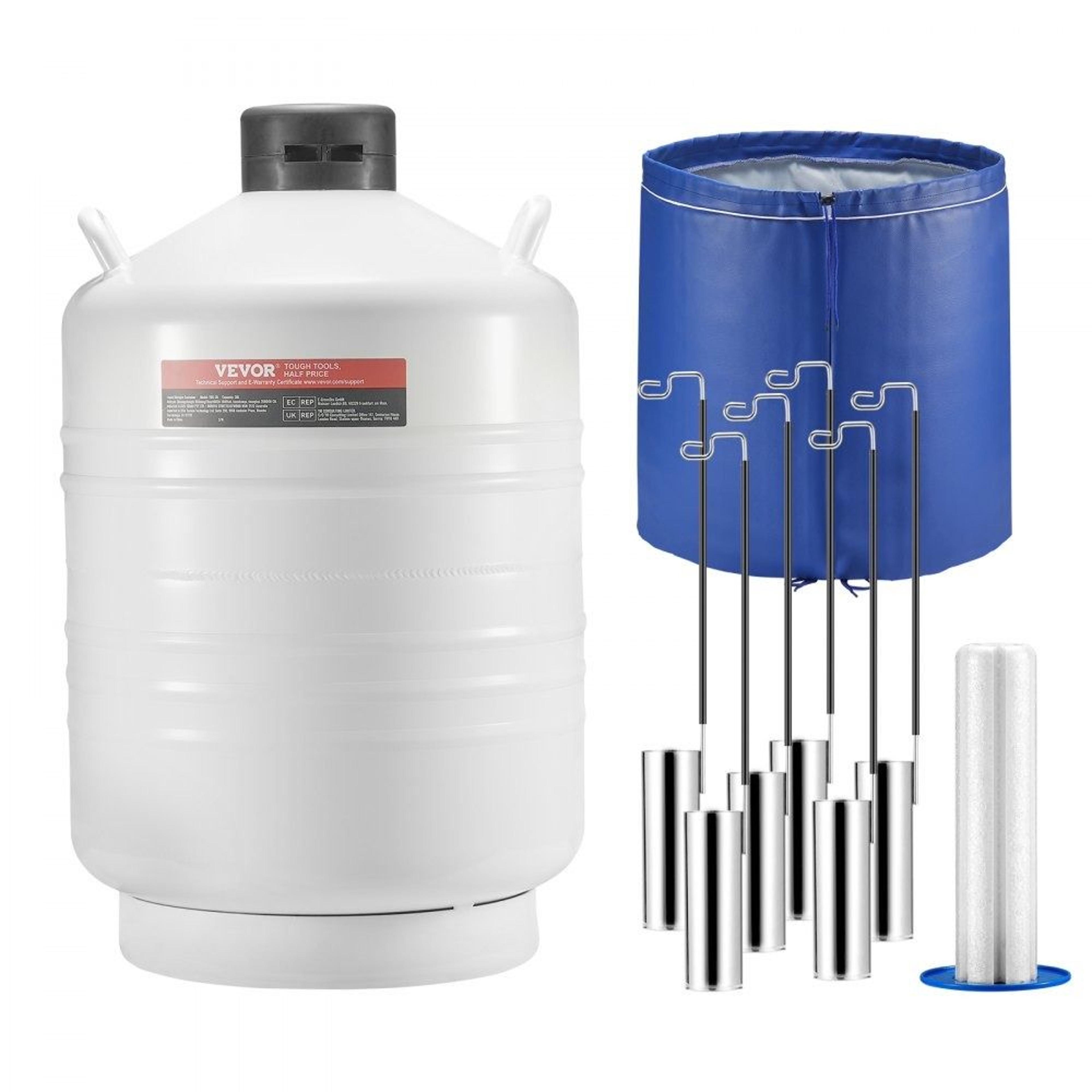 30l liquid nitrogen tank ln2 dewar cryogenic storage container with 6 canisters
