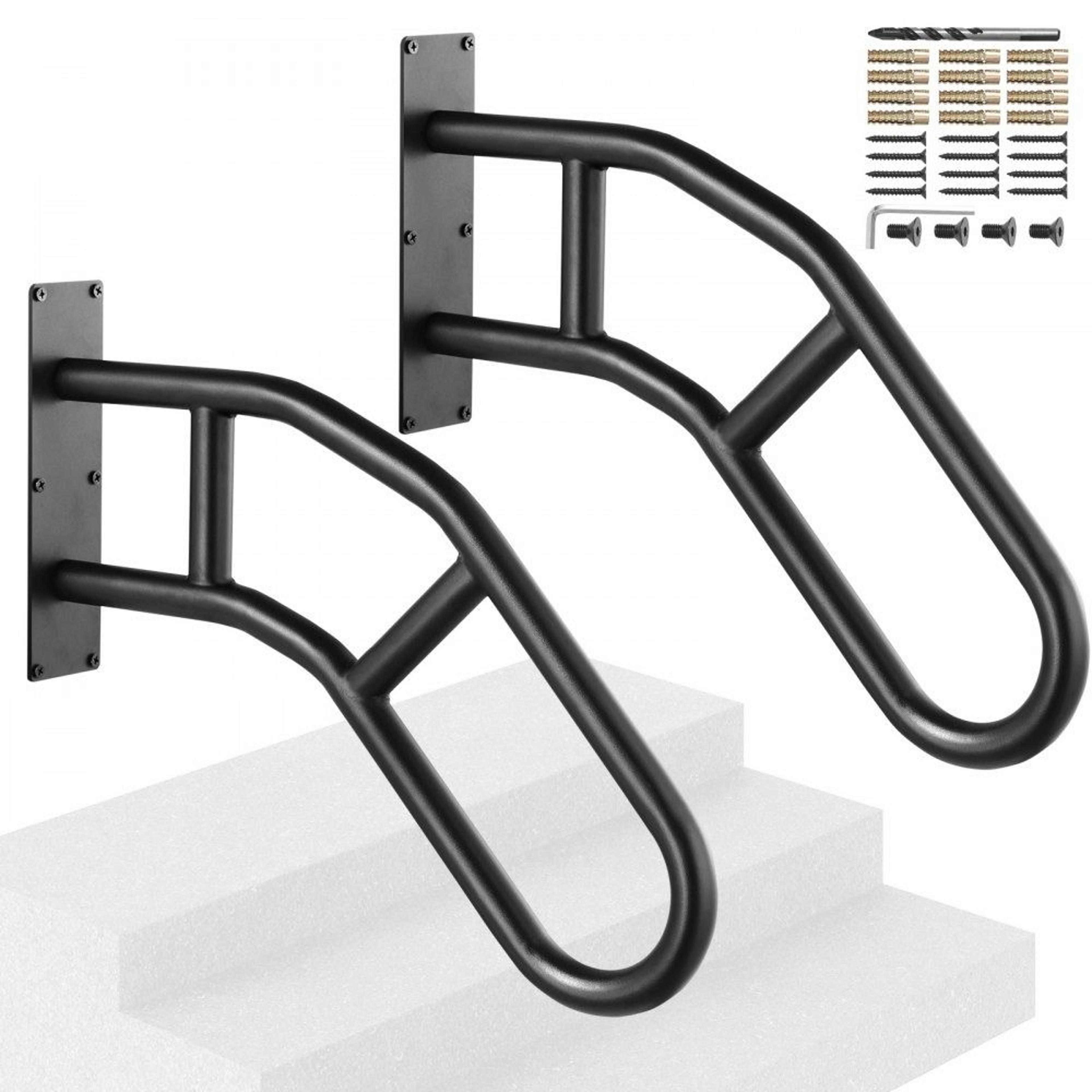 outdoor stair handrail set wall mounted safety railing for 1 to 3 steps